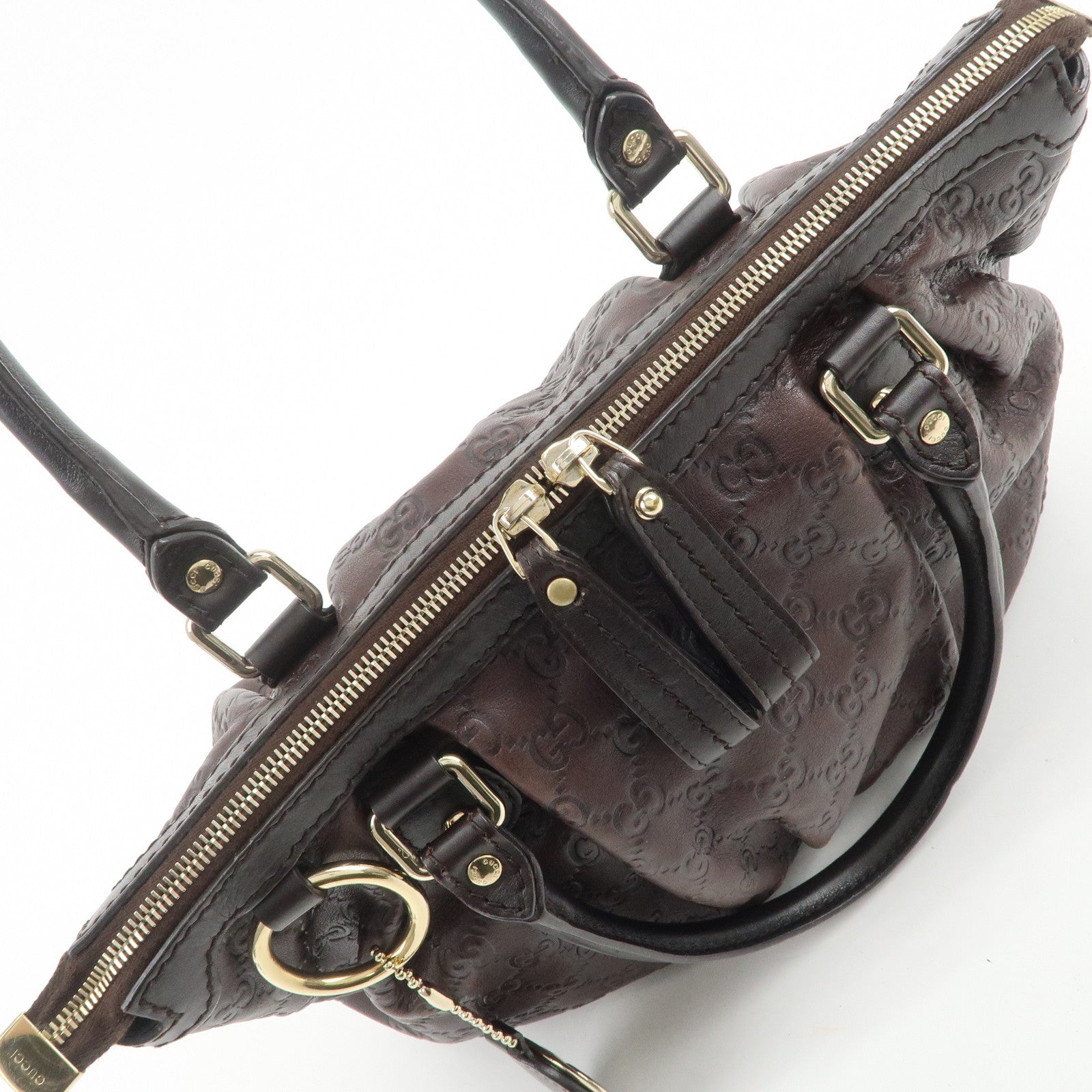 GUCCI Sukey Interlocking G Guccissima 2Way Shoulder Hand Bag 247902