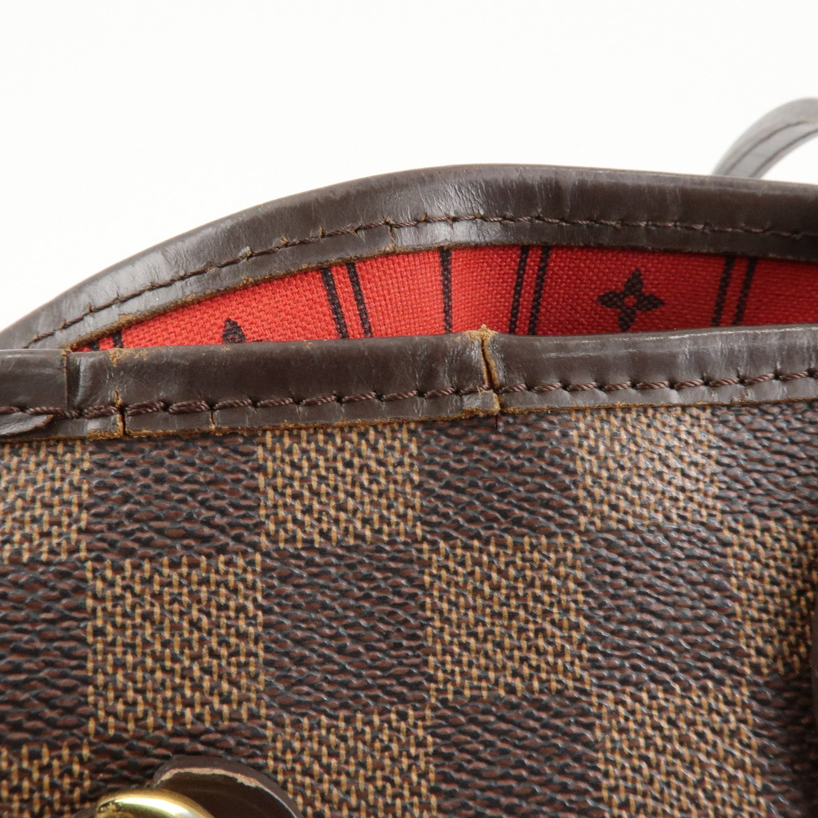 Louis Vuitton Damier Ebene Canvas Neverfull MM Tote Bag N51105 Used