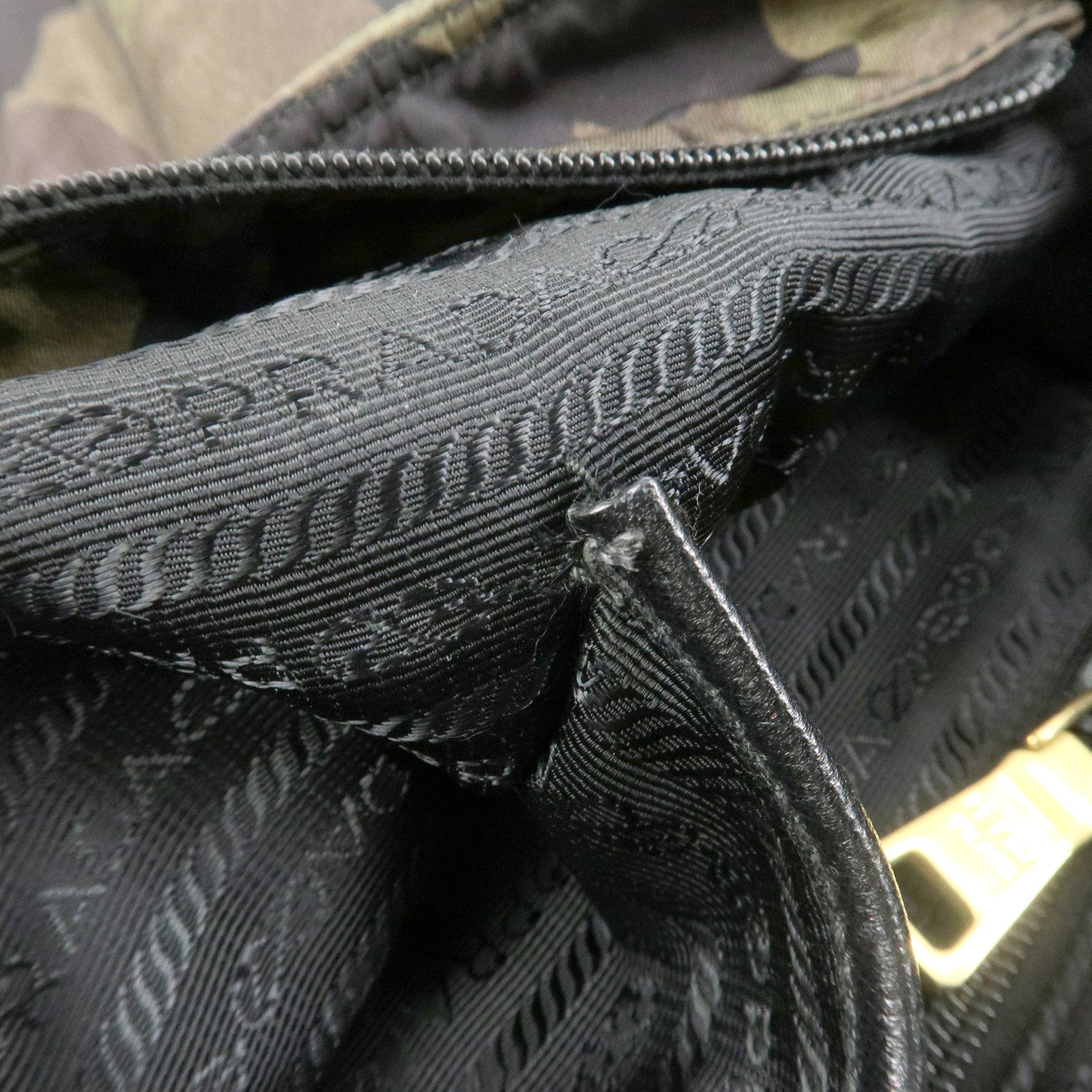 PRADA Triangle Logo Nylon 2Way Bag Shoulder Bag Tote Bag B2600A