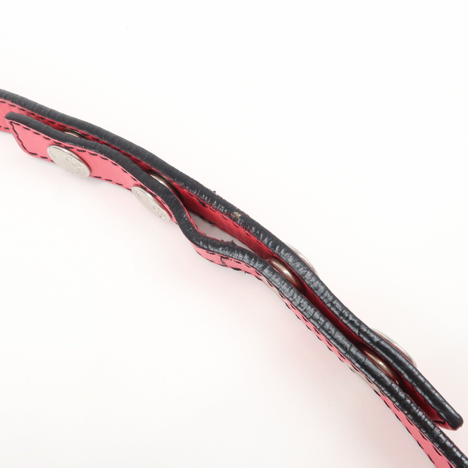 LOEWE Anagram Leather Shoulder Bag Hand Bag Pink