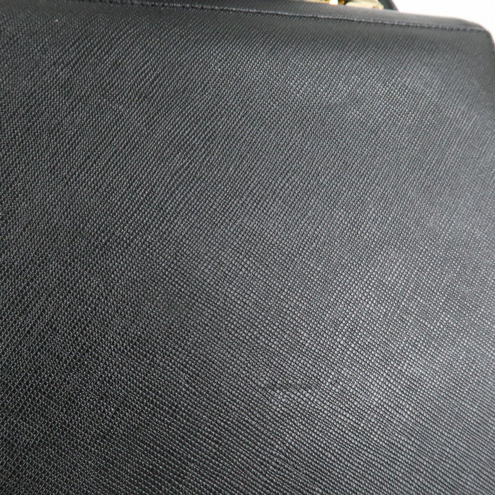 Ferragamo Gancini Leather 2Way Bag Shoulder Bag Hand Bag Black