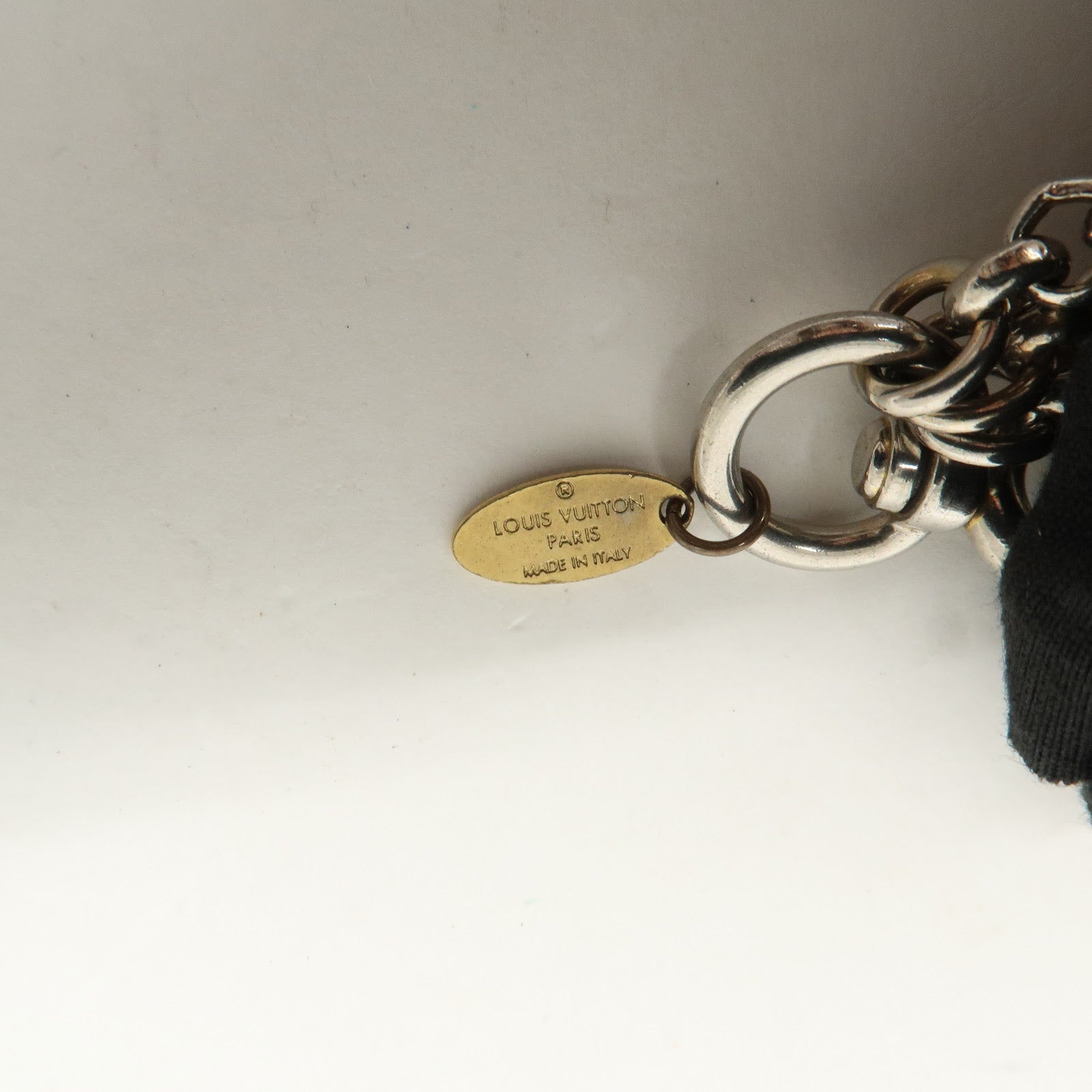 Louis Vuitton Metal Cube Bag Charm Key Charm Silver M65118