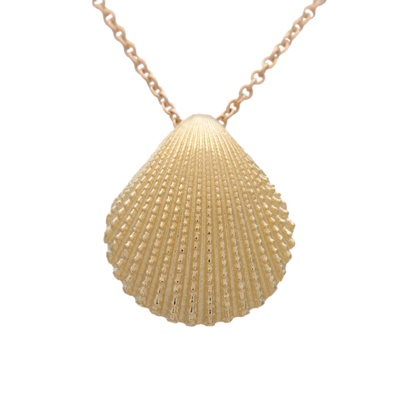 Tiffany & Co Shell Charm Pendant Necklace K18 750YG Yellow Gold