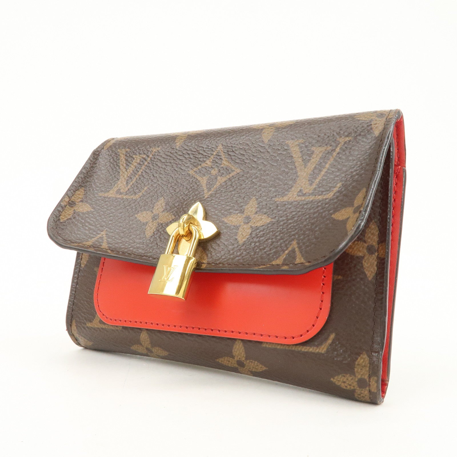 Louis Vuitton Monogram Portefeuille Flower Wallet Coquelicot M62567