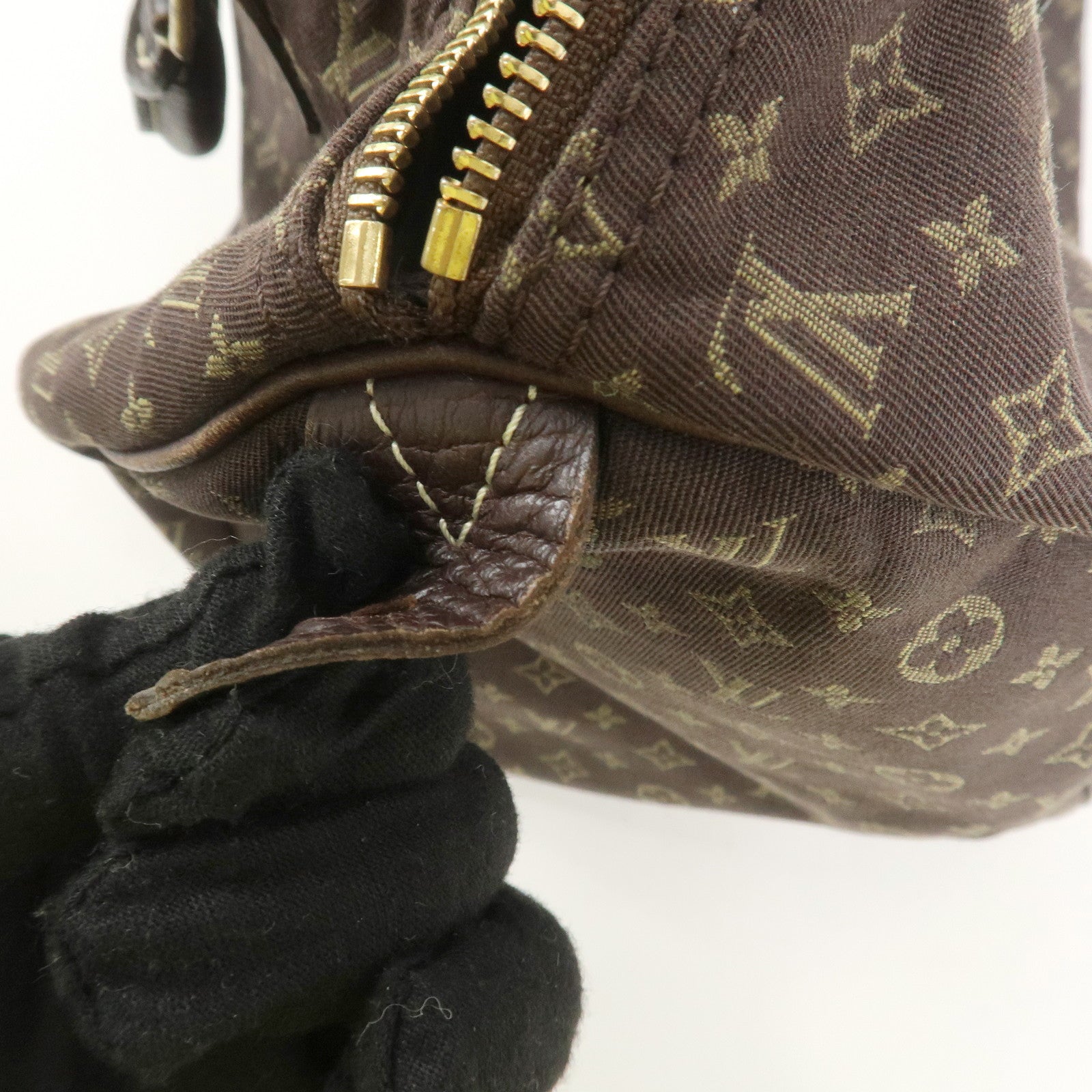 Louis Vuitton Monogram Mini Lin Speedy 30 Boston Bag Ebene M95224