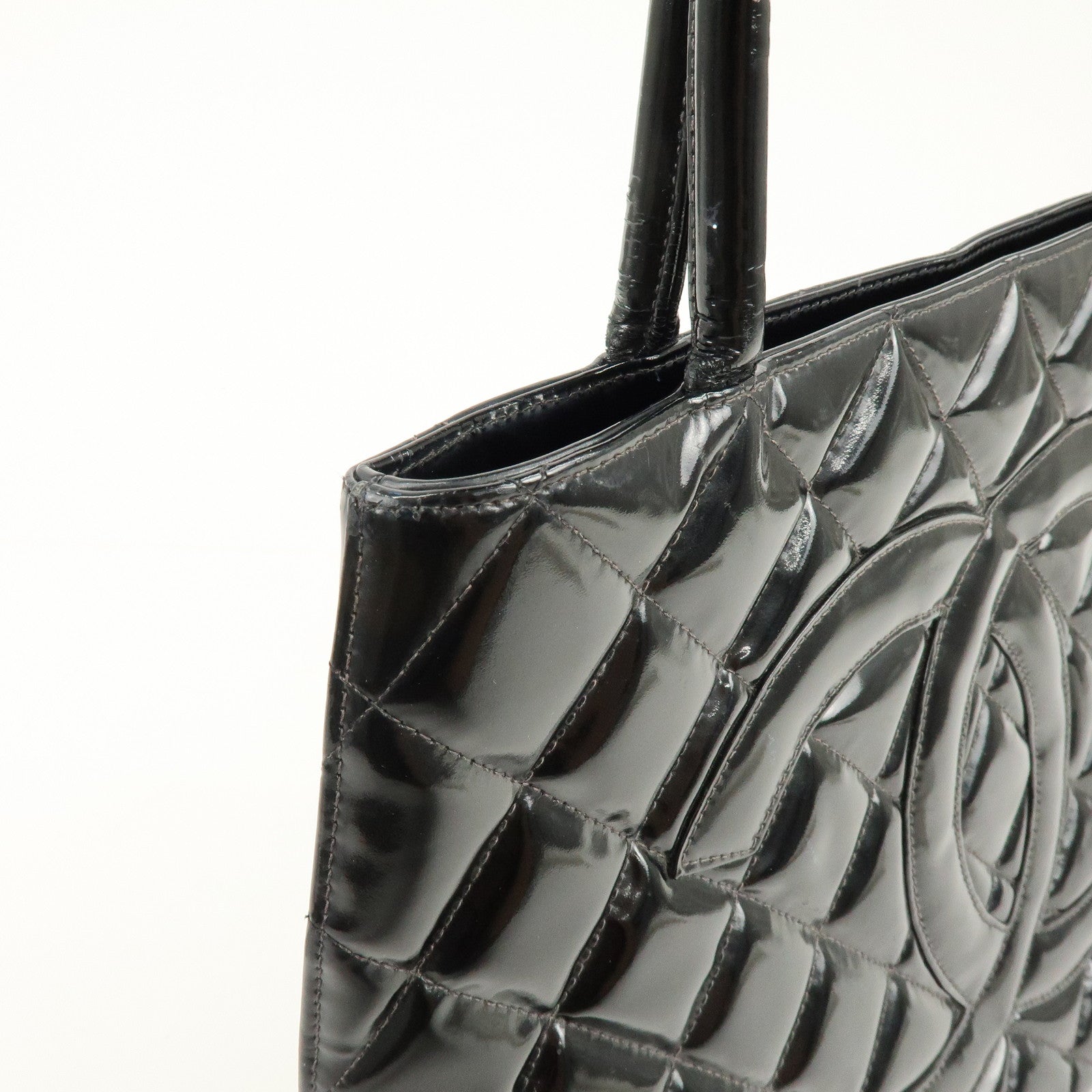 CHANEL Matelasse COCO Mark Medallion Tote Bag Hand Bag A01804