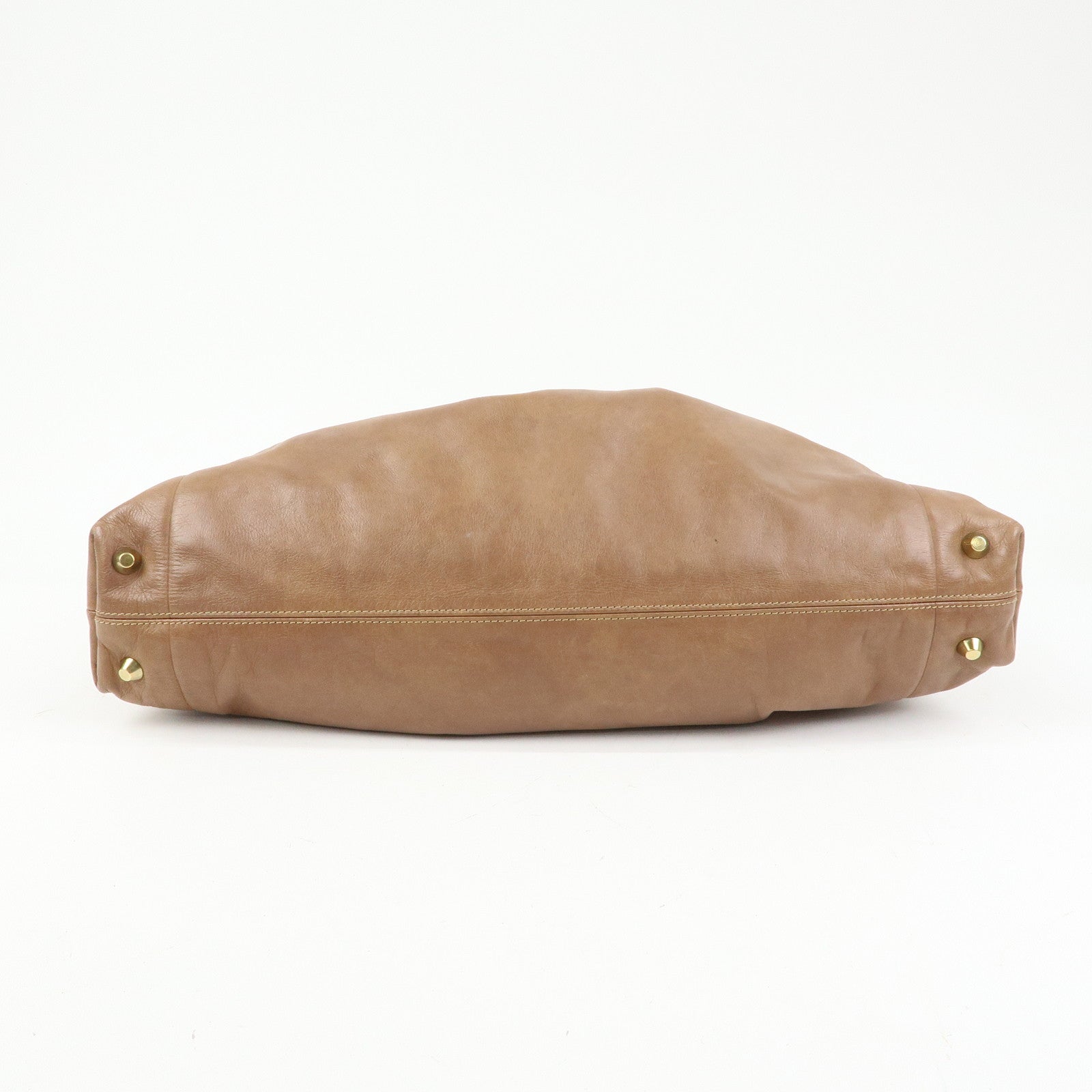 Chloe Victoria Leather Tote Bag Hand Bag Shoulder Bag Brown