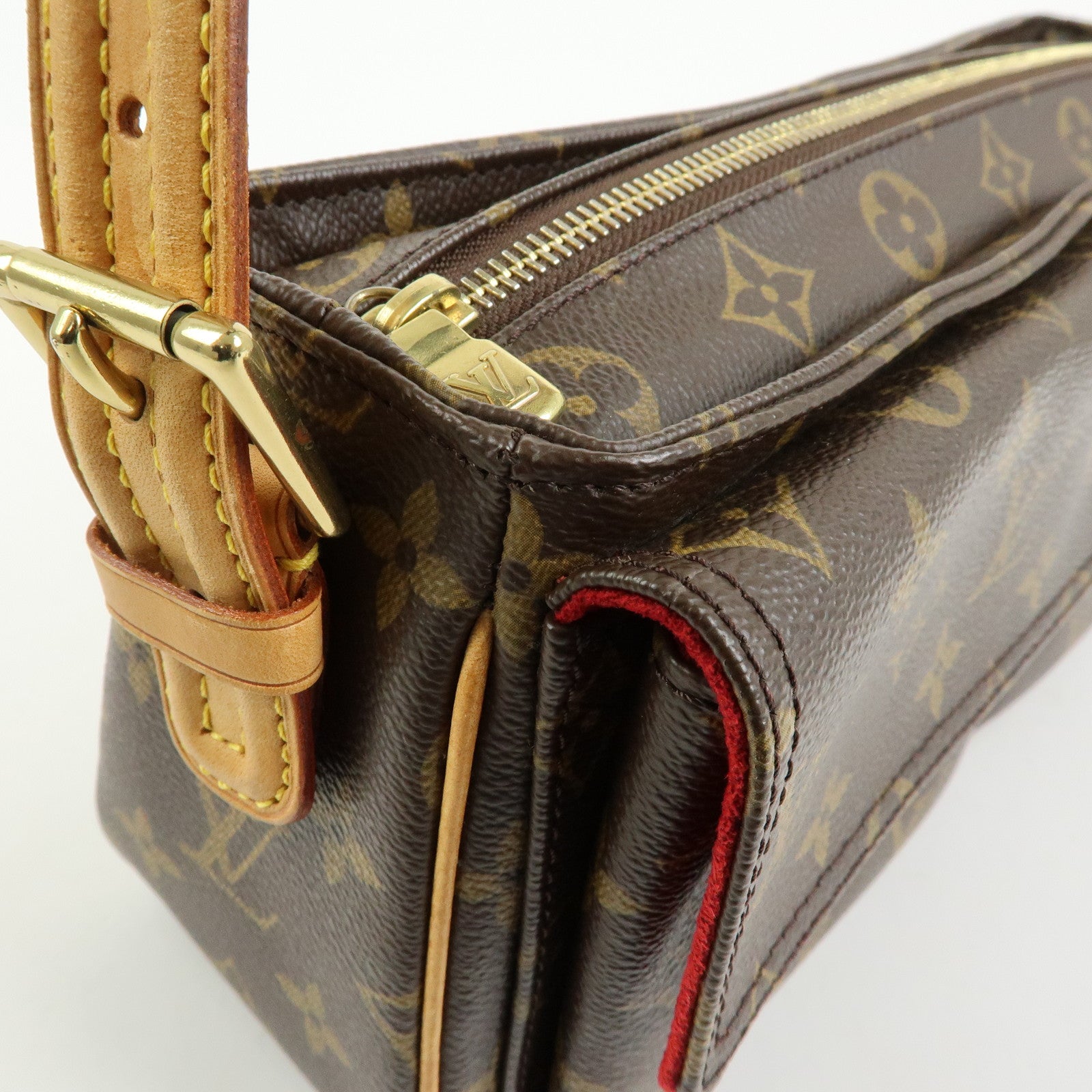 Louis Vuitton Monogram Vivacite Shoulder Bag Hand Bag Brown M51164
