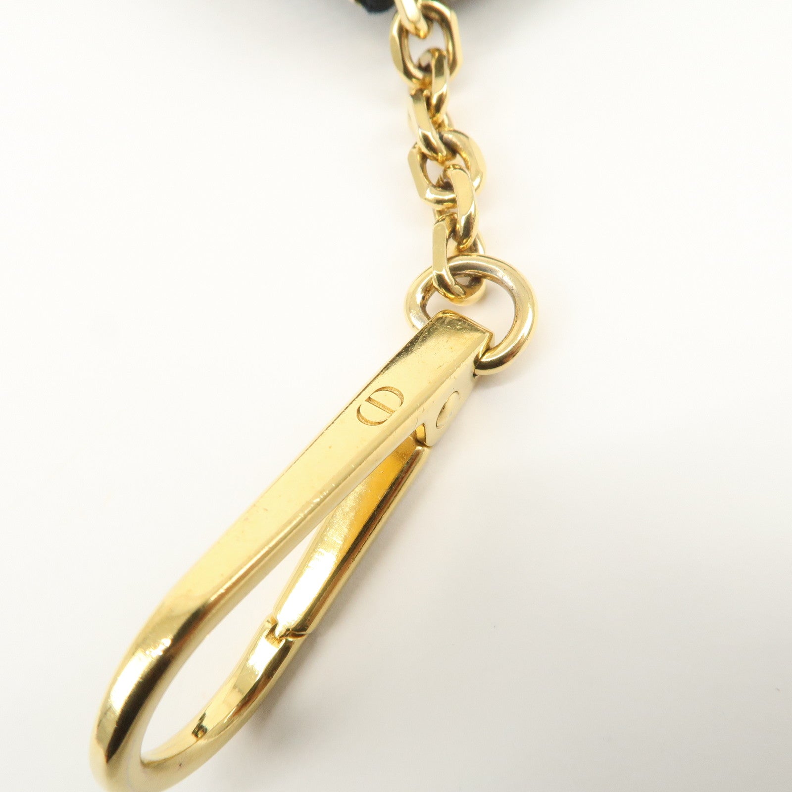 Christian Dior Trotter Canvas Leather Coin Case Key Case Navy