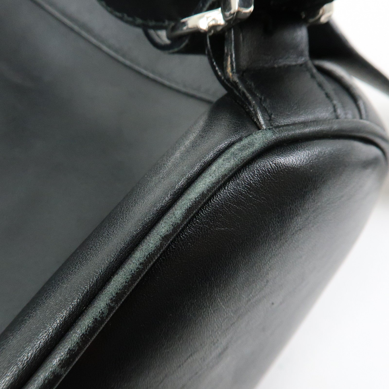 Ferragamo Gancni Leather Mini Backpack Rucksack Black Silver