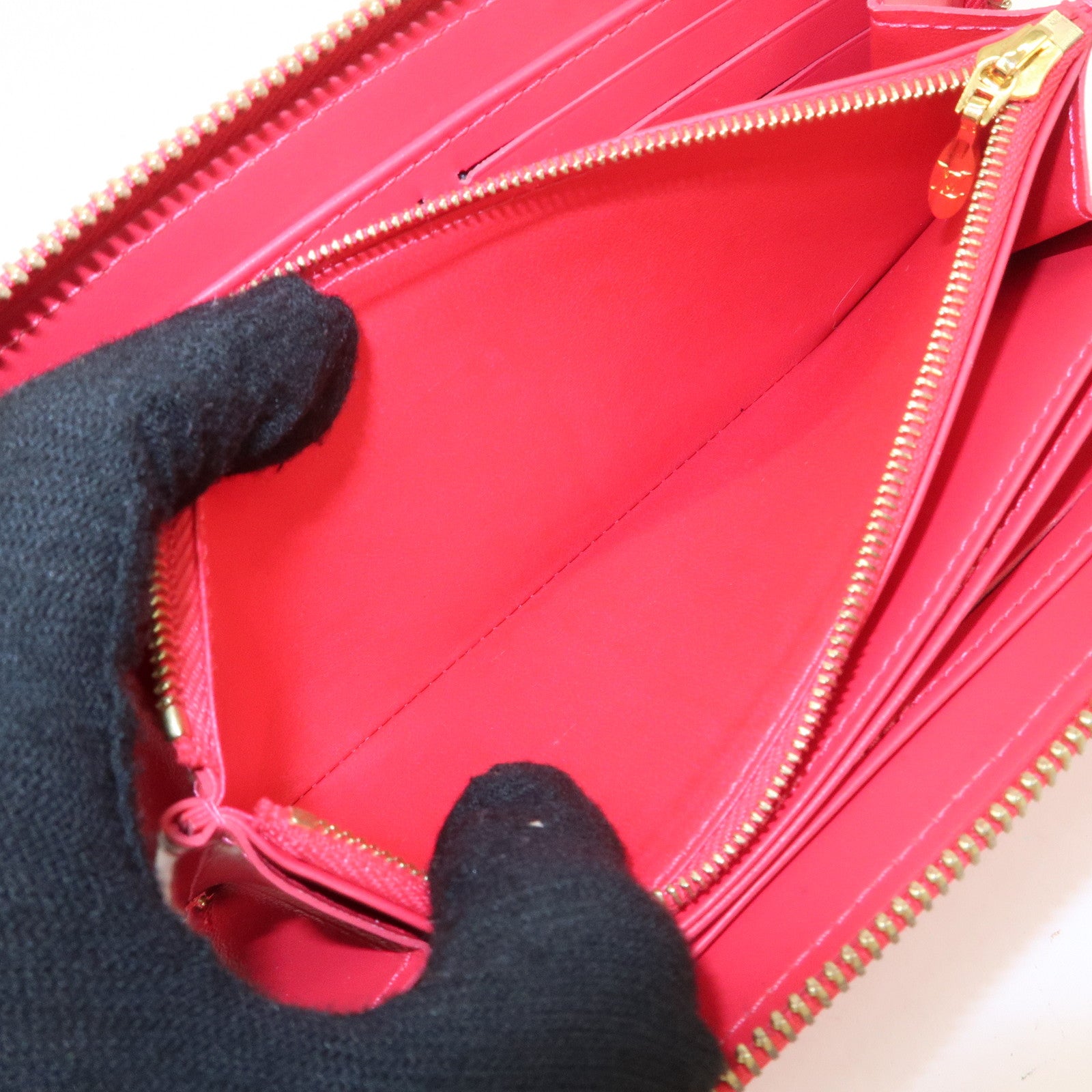 Louis Vuitton Monogram Vernis Round Zippy Wallet Hot Pink M93058 Used