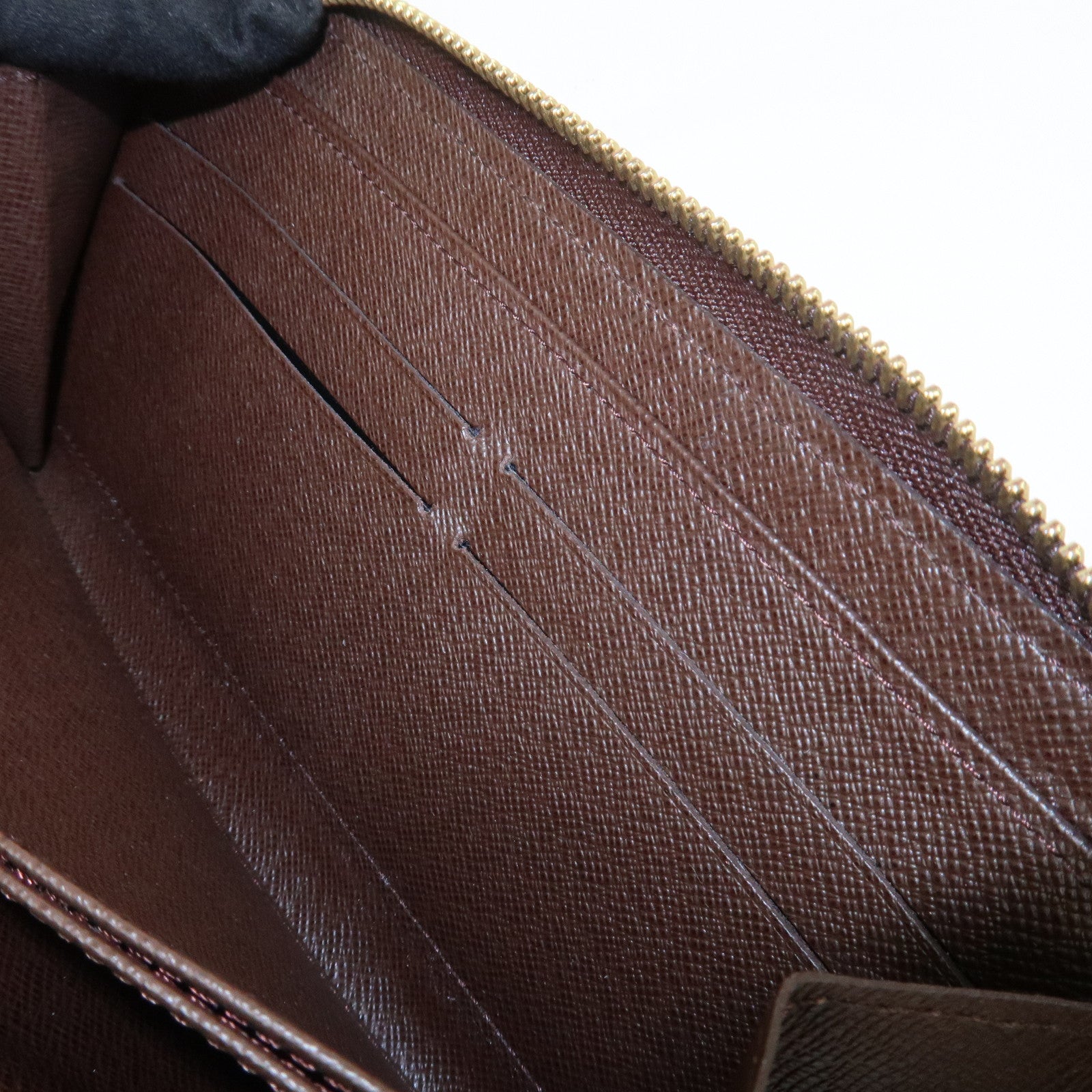 Louis Vuitton Damier Round Zippy Wallet Old Style Brown N60015
