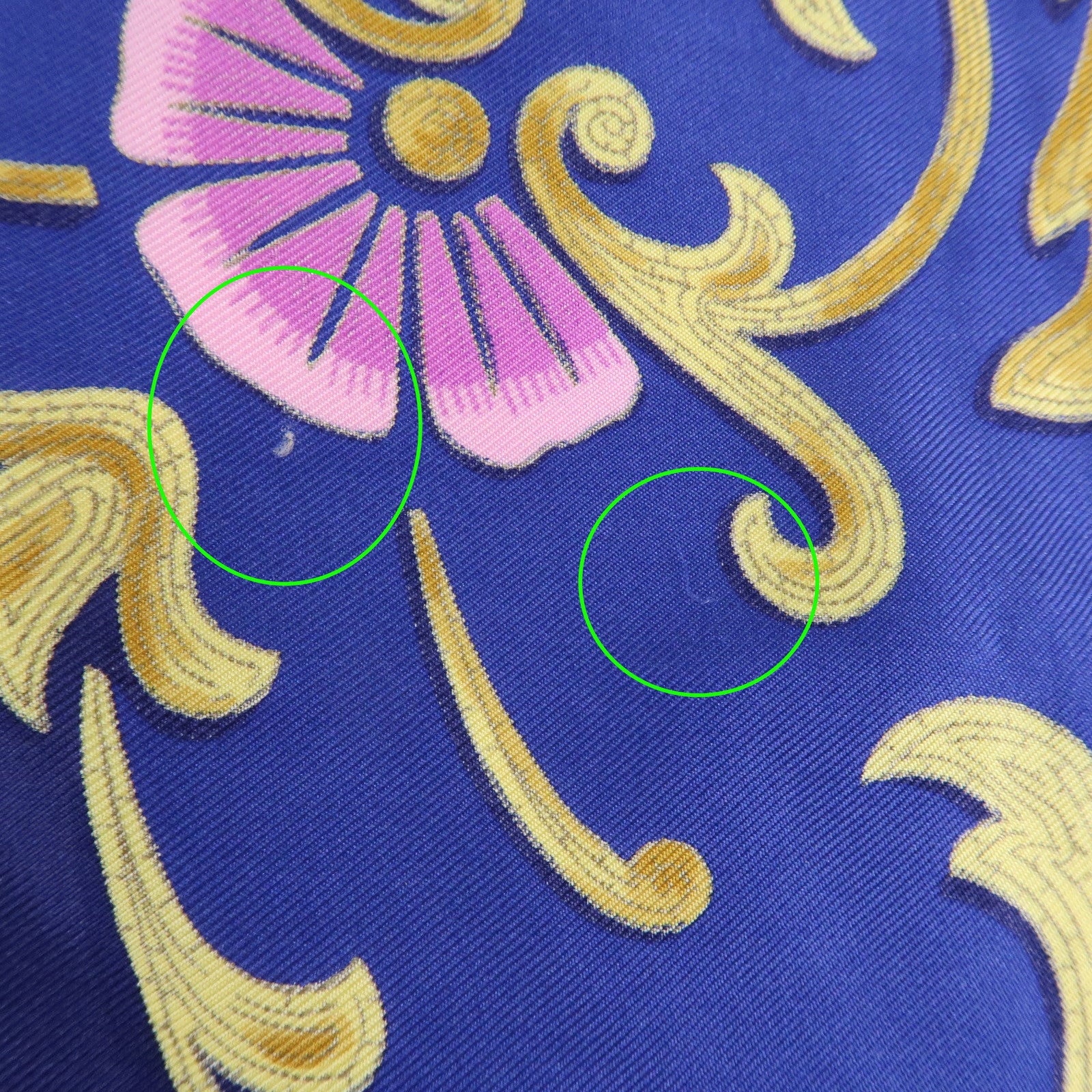 HERMES Carre 90 Silk 100% Scarf Cheval Turc Blue Gold Navy Used