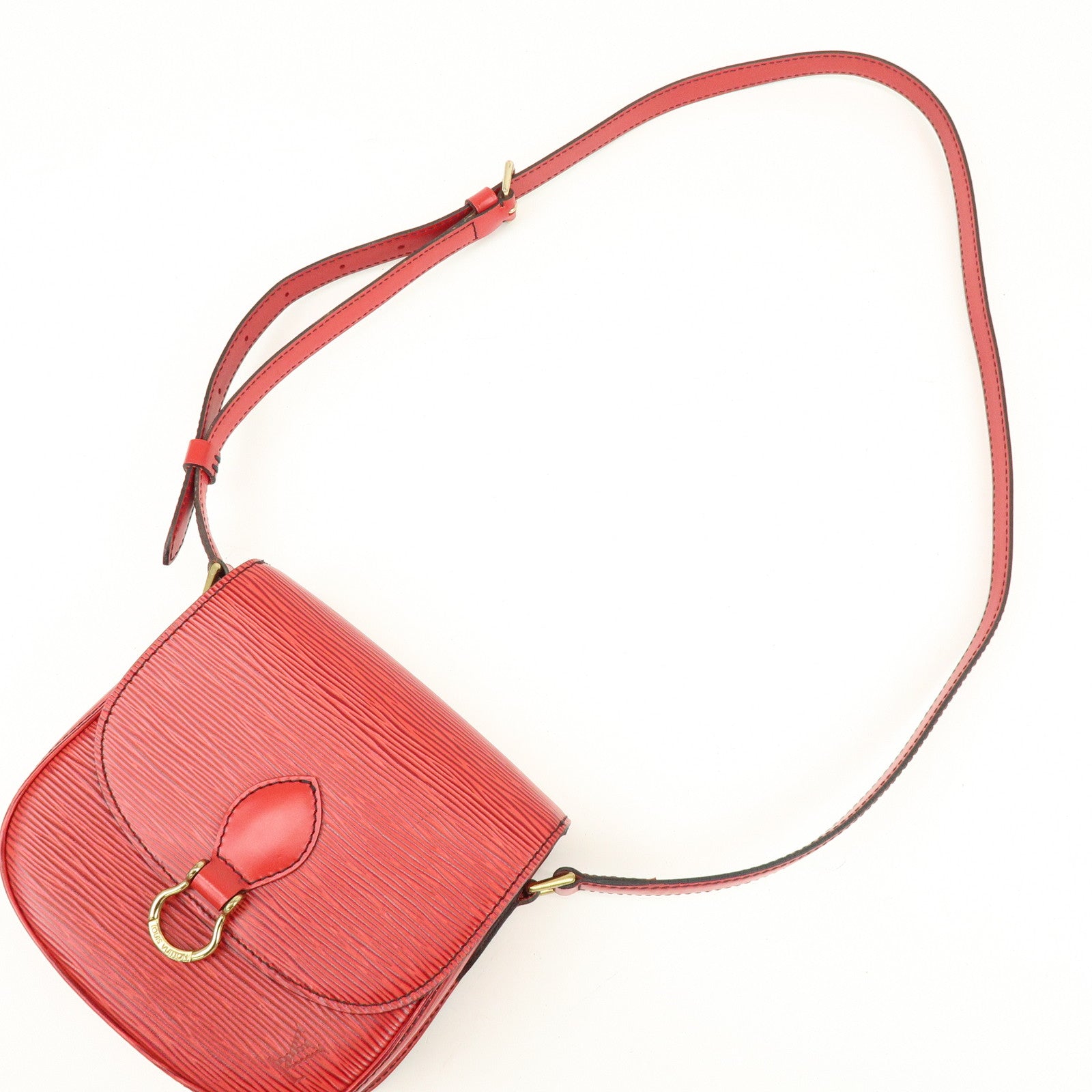 Louis Vuitton Epi Leather Mini Saint Cloud Shoulder Bag Red M52217