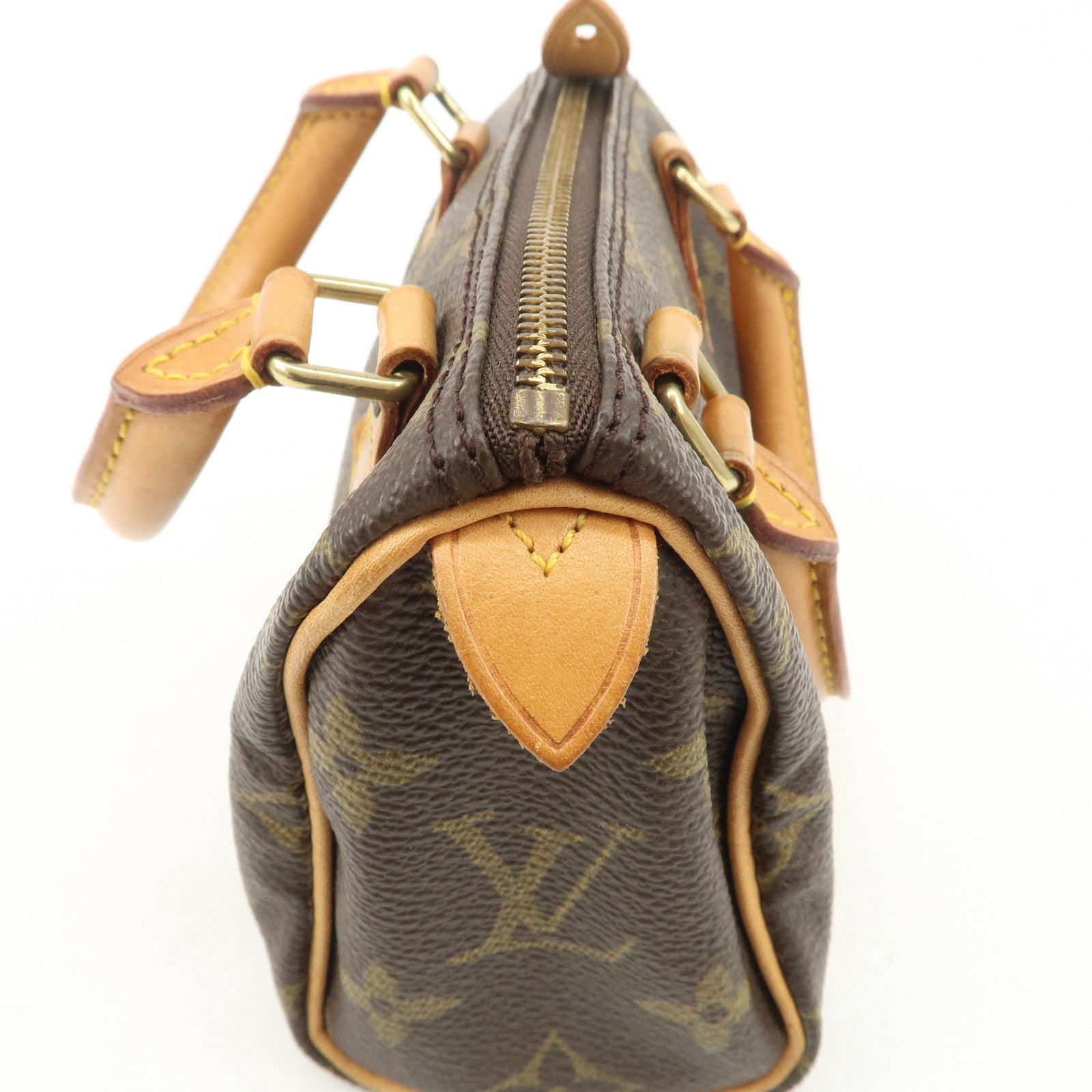Louis Vuitton Monogram Canvas Mini Speedy Hand Bag Brown M41534
