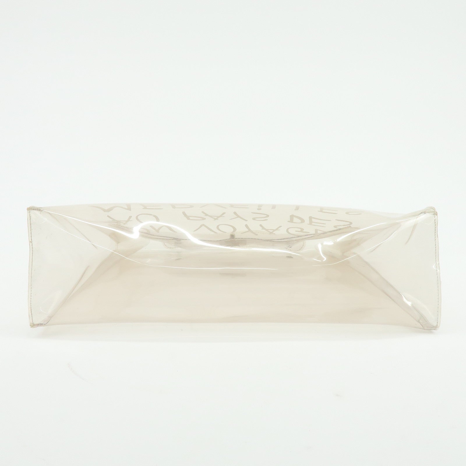 HERMES Kelly Vinyl Hand Bag Clear Transparent