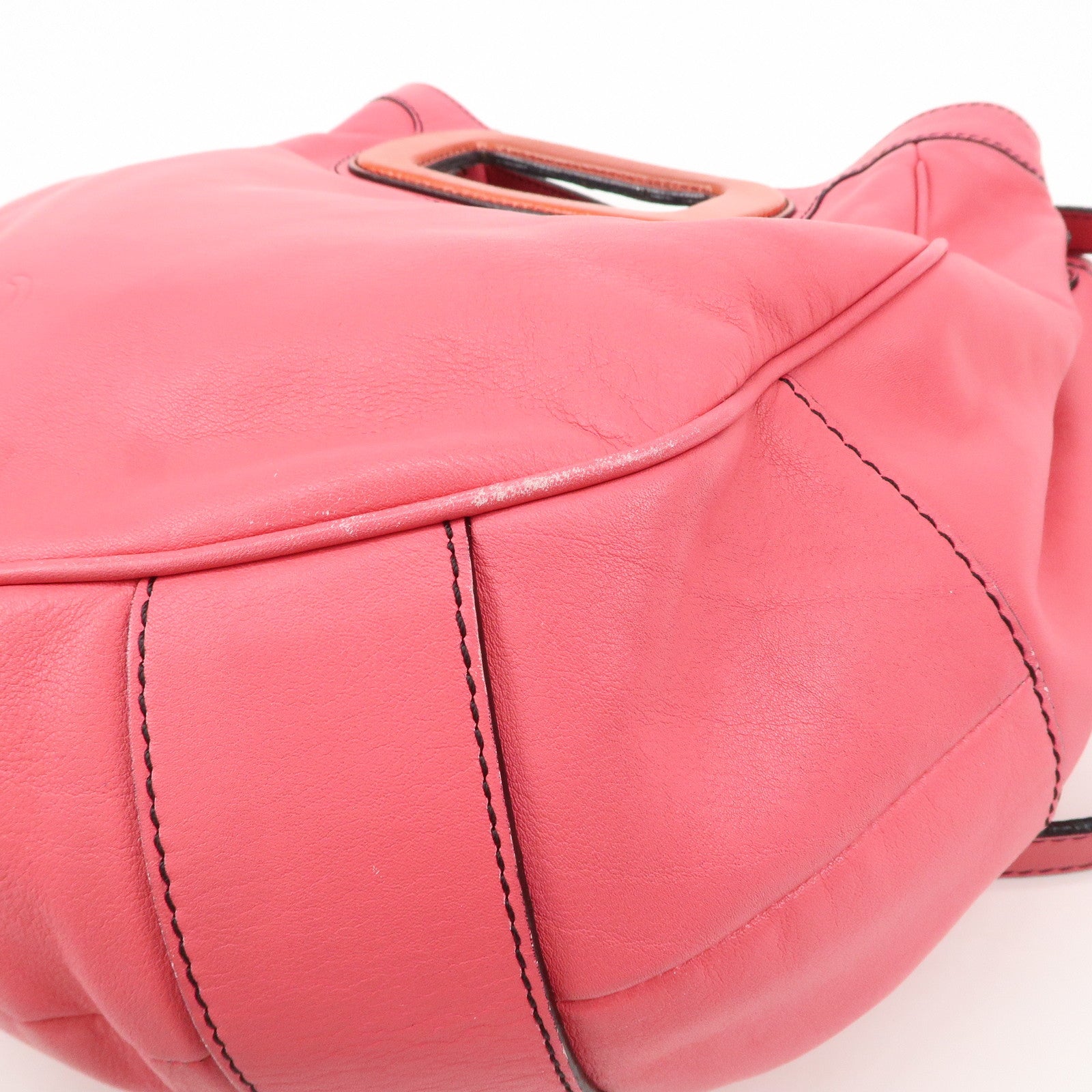 LOEWE Anagram Leather Shoulder Bag Hand Bag Pink