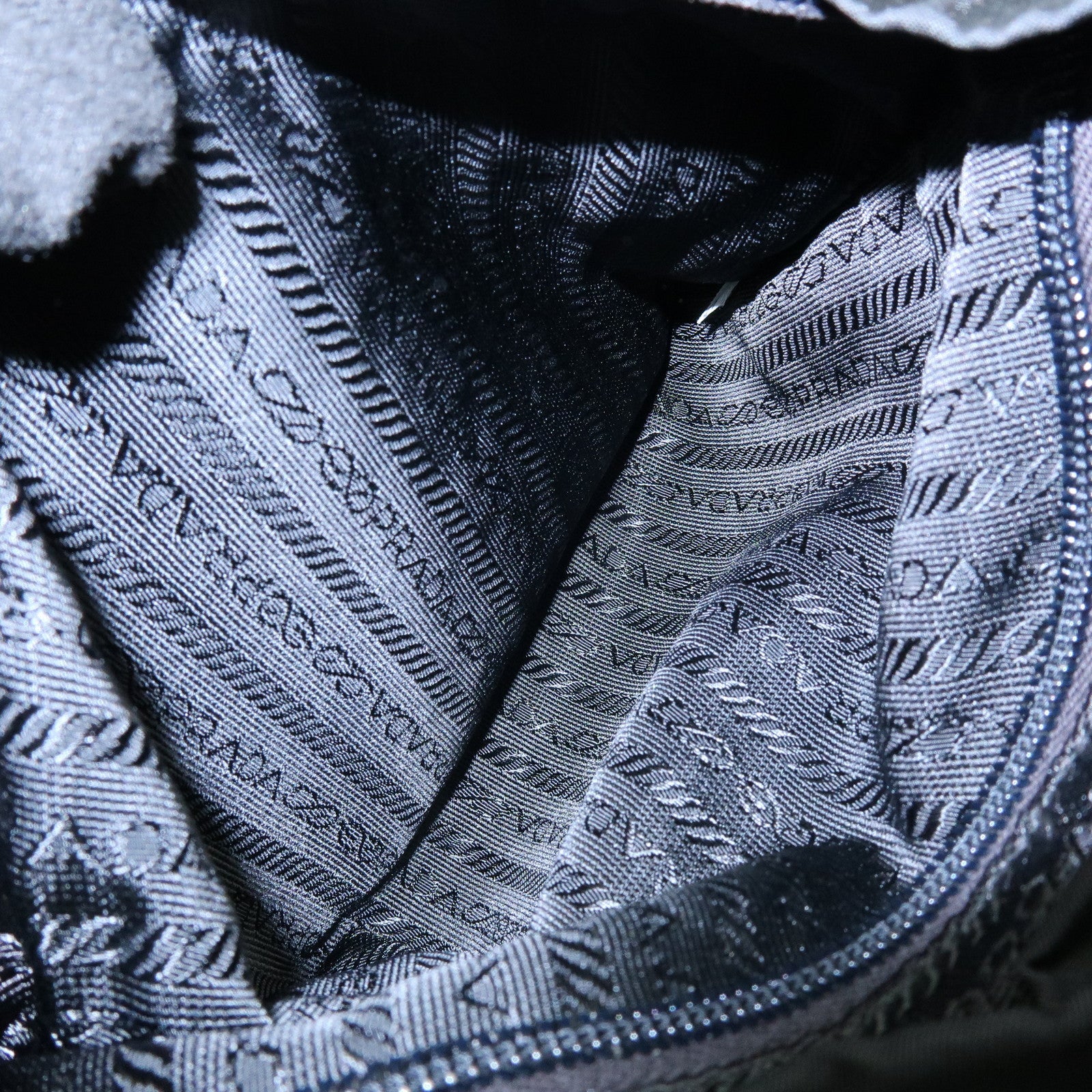 PRADA Triangle Logo Nylon Leather Backpack Rucksuck Black