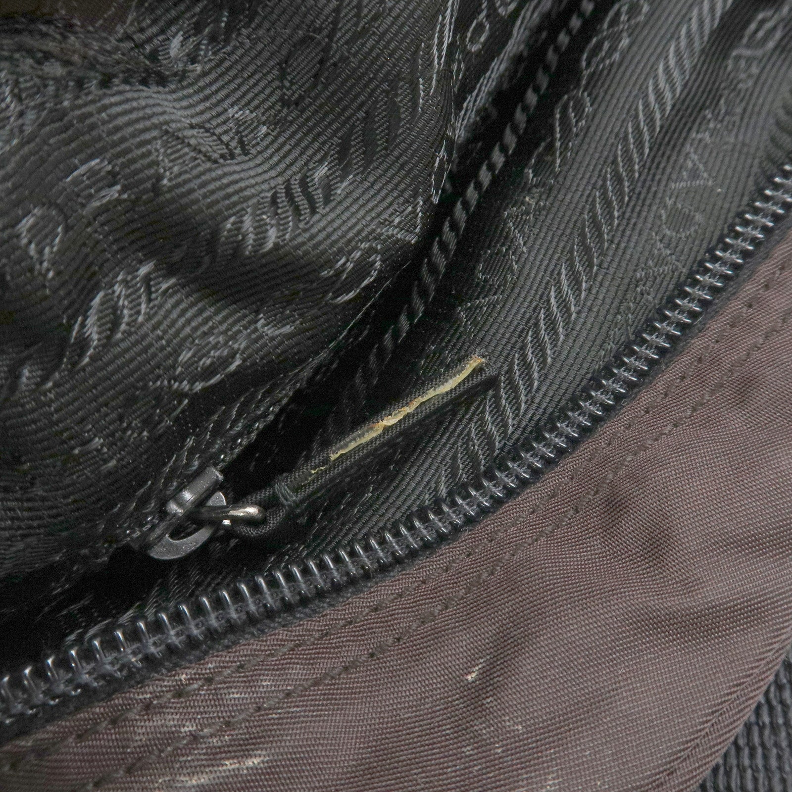 PRADA Triangle Logo Nylon Shoulder Crossbody Bag Brown BT0167