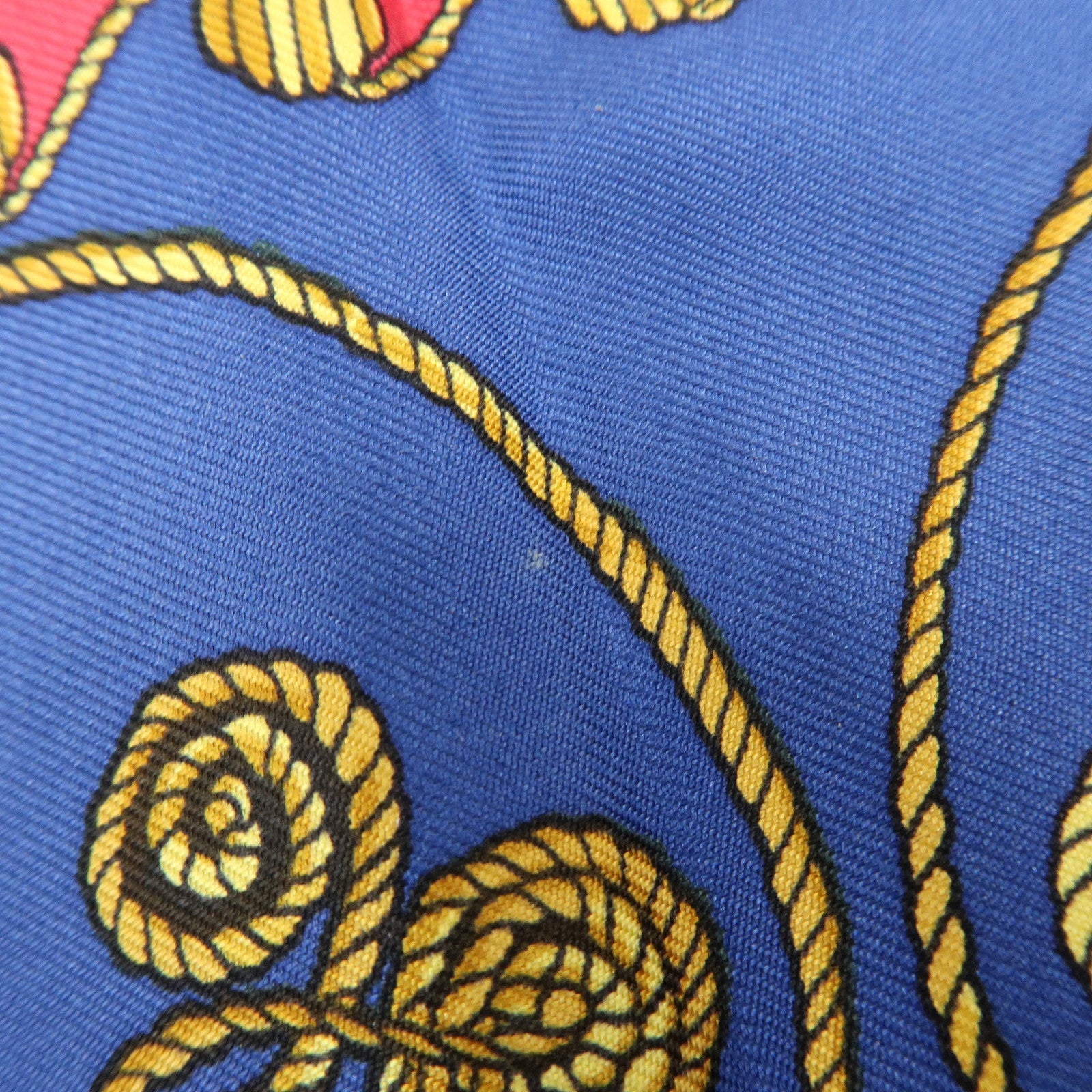 HERMES Carre 90 Silk 100% Scarf ARABESQUES Arabic Print Navy Red