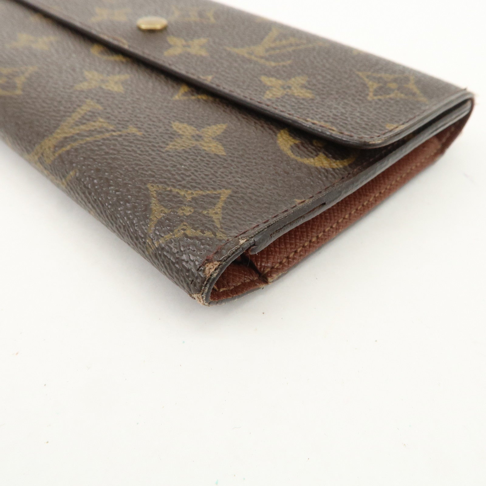 Louis Vuitton Set of 2 Monogram Canvas Long Wallet M61217 M61215 Used