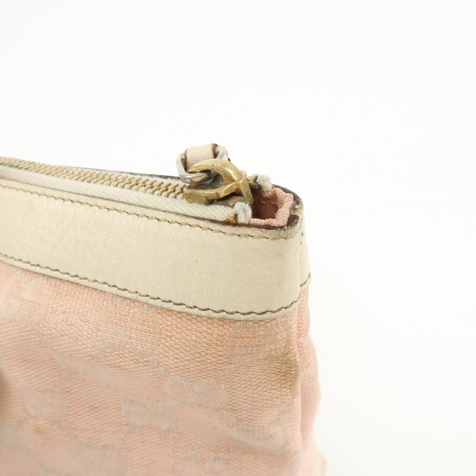 GUCCI Abbey GG Canvas Leather Tote Bag Shoulder Bag Pink 141470