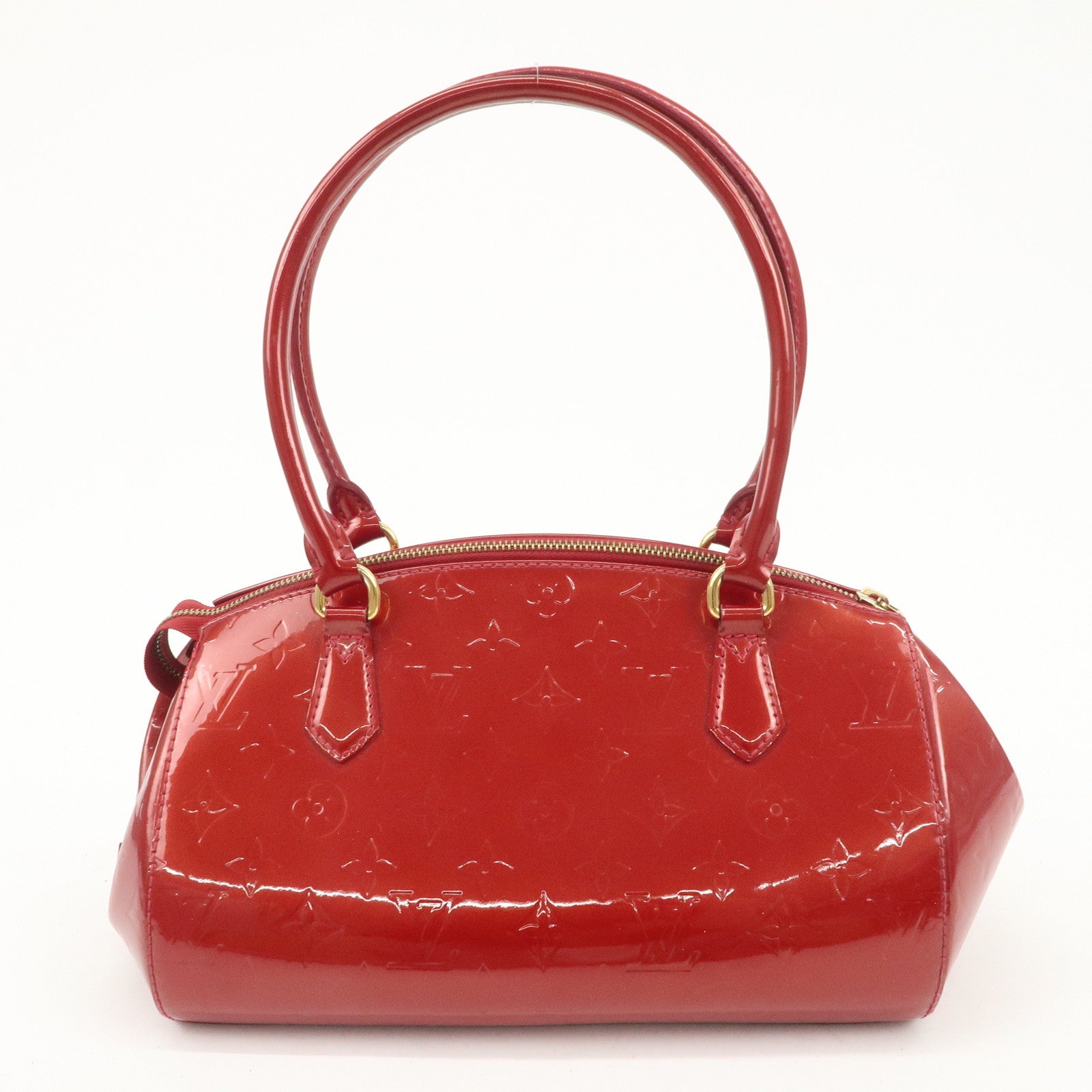 Louis Vuitton Monogram Vernis Sherwood PM Hand Bag Pomme d'Amour VI0131 Used