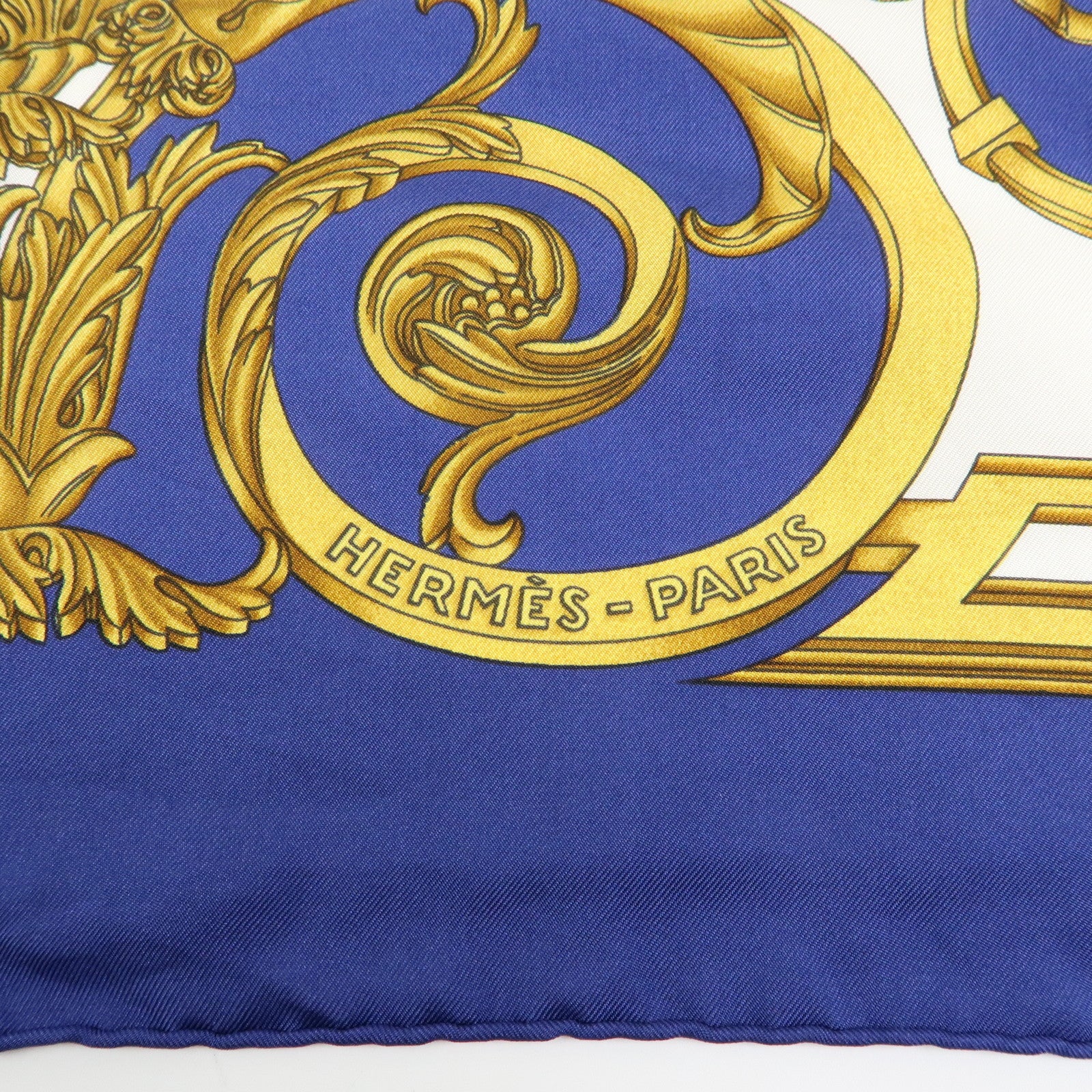 HERMES Carre 90 Set of 2 Silk 100% Scarf Blue White Pink