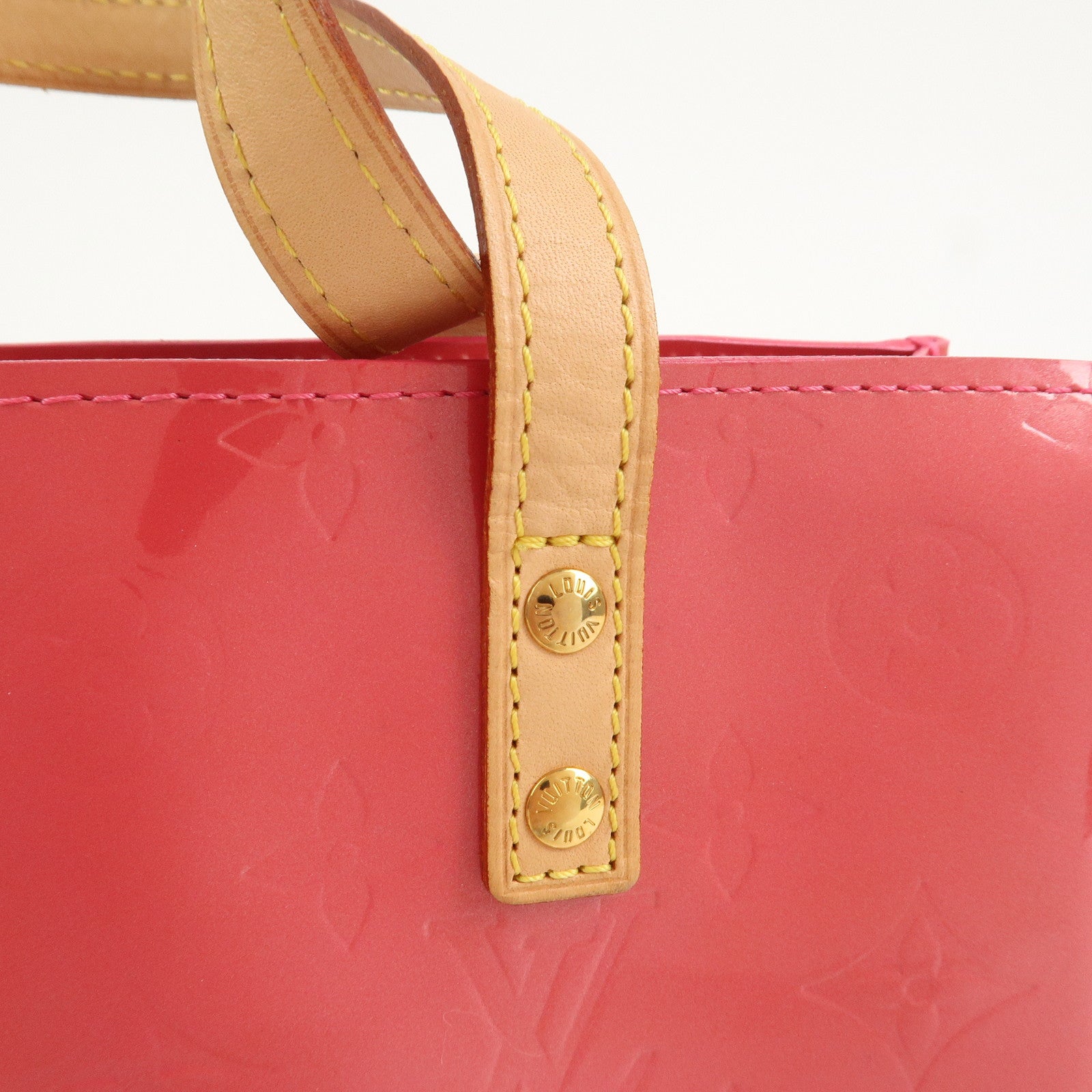 Louis Vuitton Monogram Vernis Lead PM Hand Bag Framboise M9132F