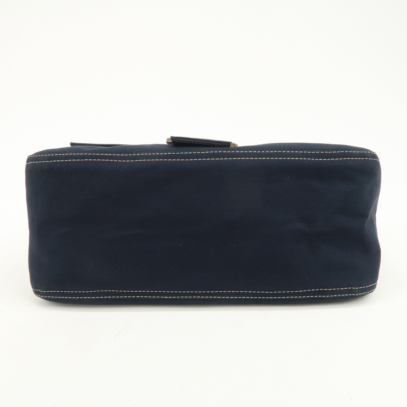 FENDI Mamma Baguette Canvas Shoulder Bag Dark Navy 26325