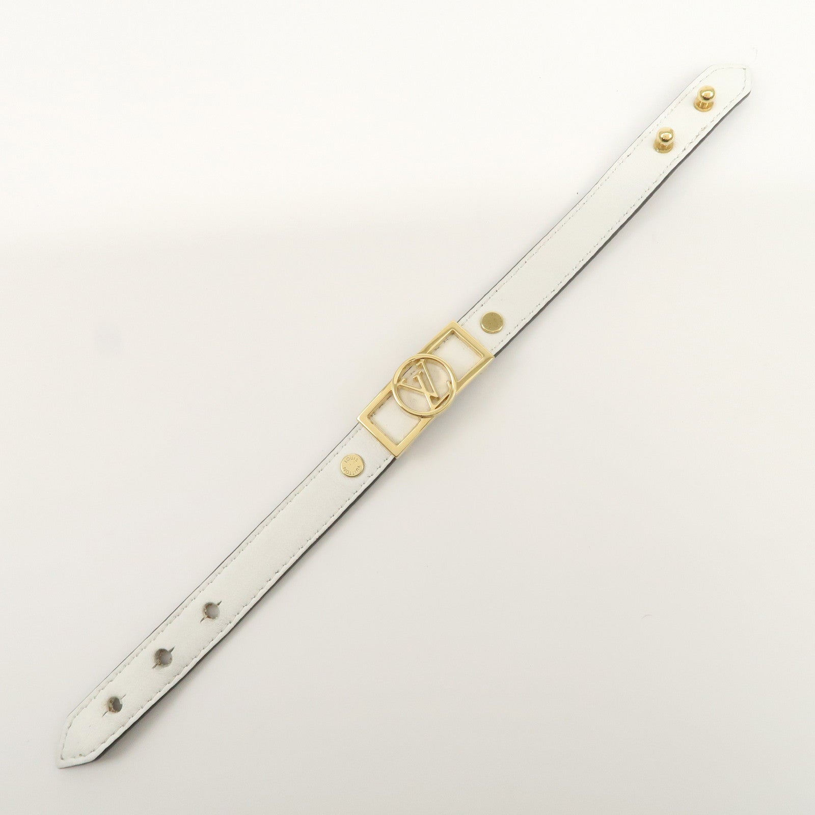 Louis Vuitton Monogram LV Bracelet Metal Canvas Bracelet M6559