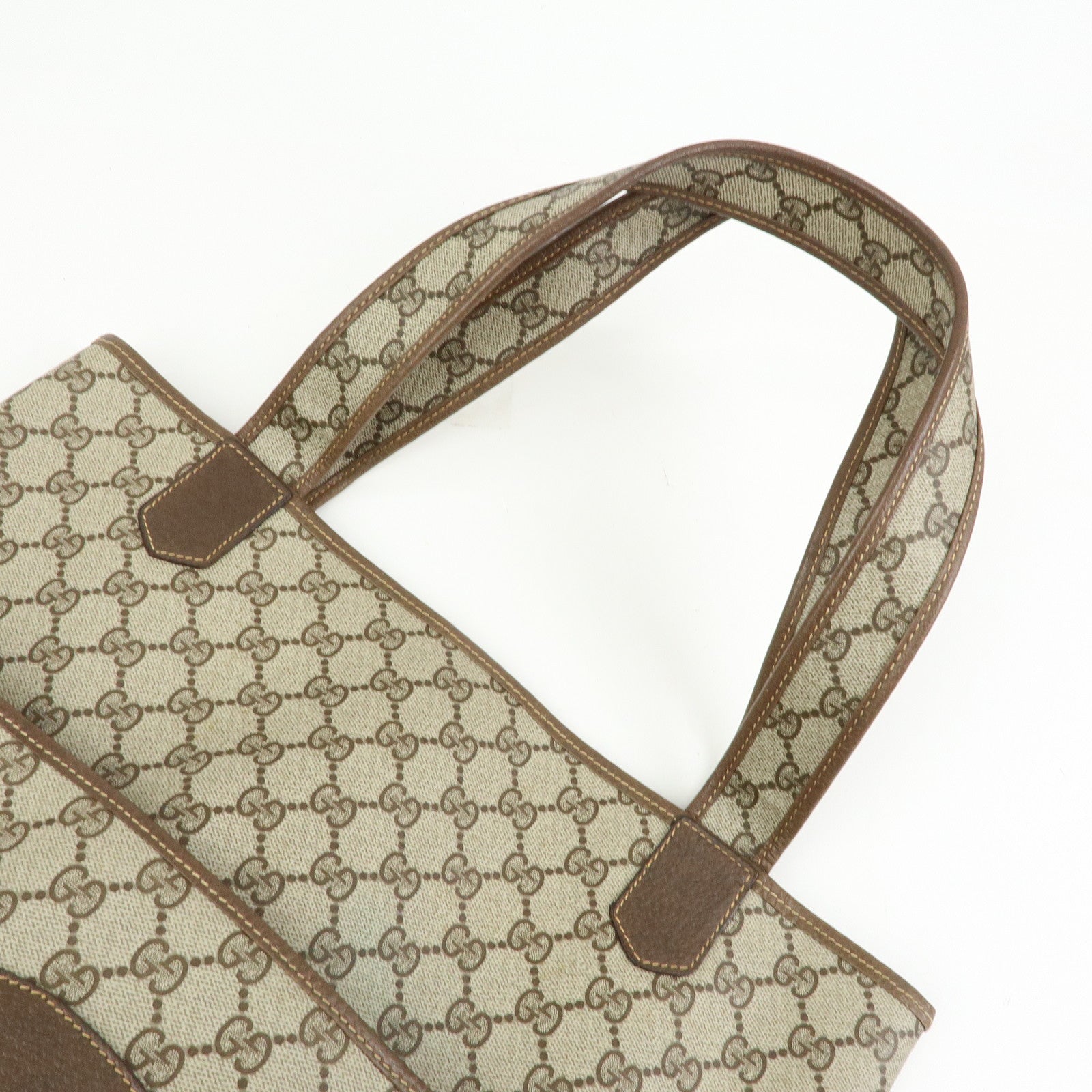 GUCCI GG Supreme Tote Bag Shoulder Bag Brown Beige 002・39・0054