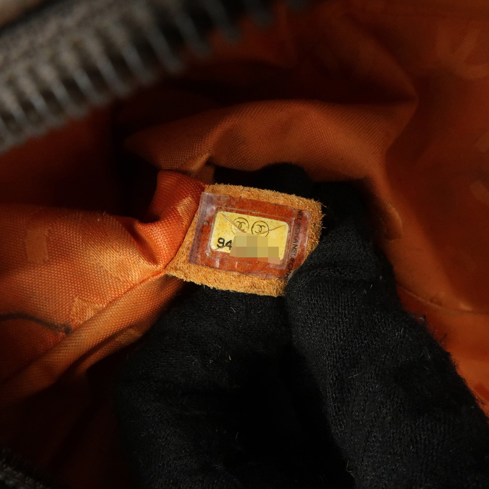 CHANEL Cambon Line Lamb Skin Bowling Bag Hand Bag Brown A25171 Used