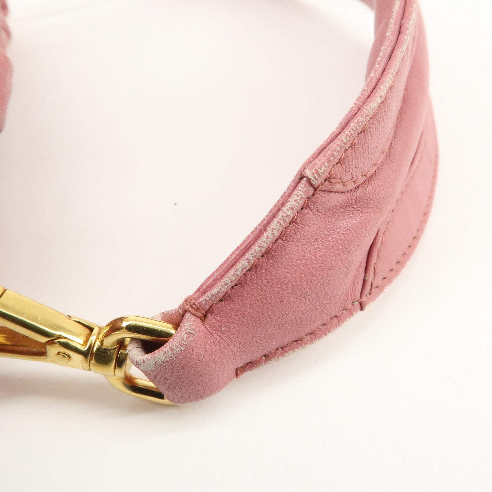 PRADA Leather 2Way Bag Hand Bag Shoulder Bag Pink BN1682