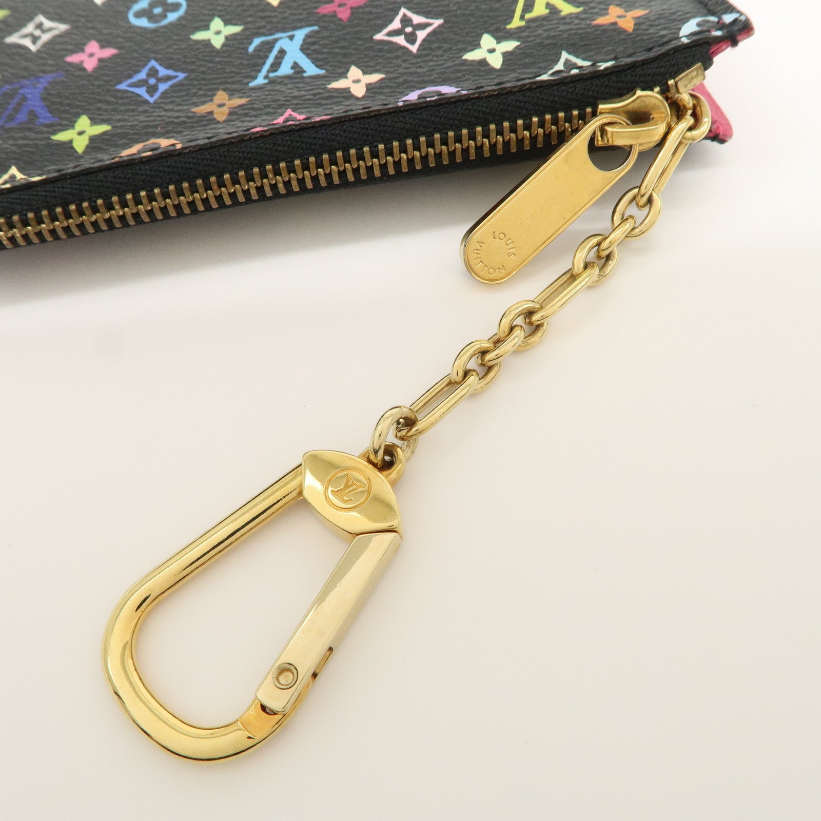 Louis Vuitton Monogram Multicolor Pochette Cles Coin Case Noir M93735
