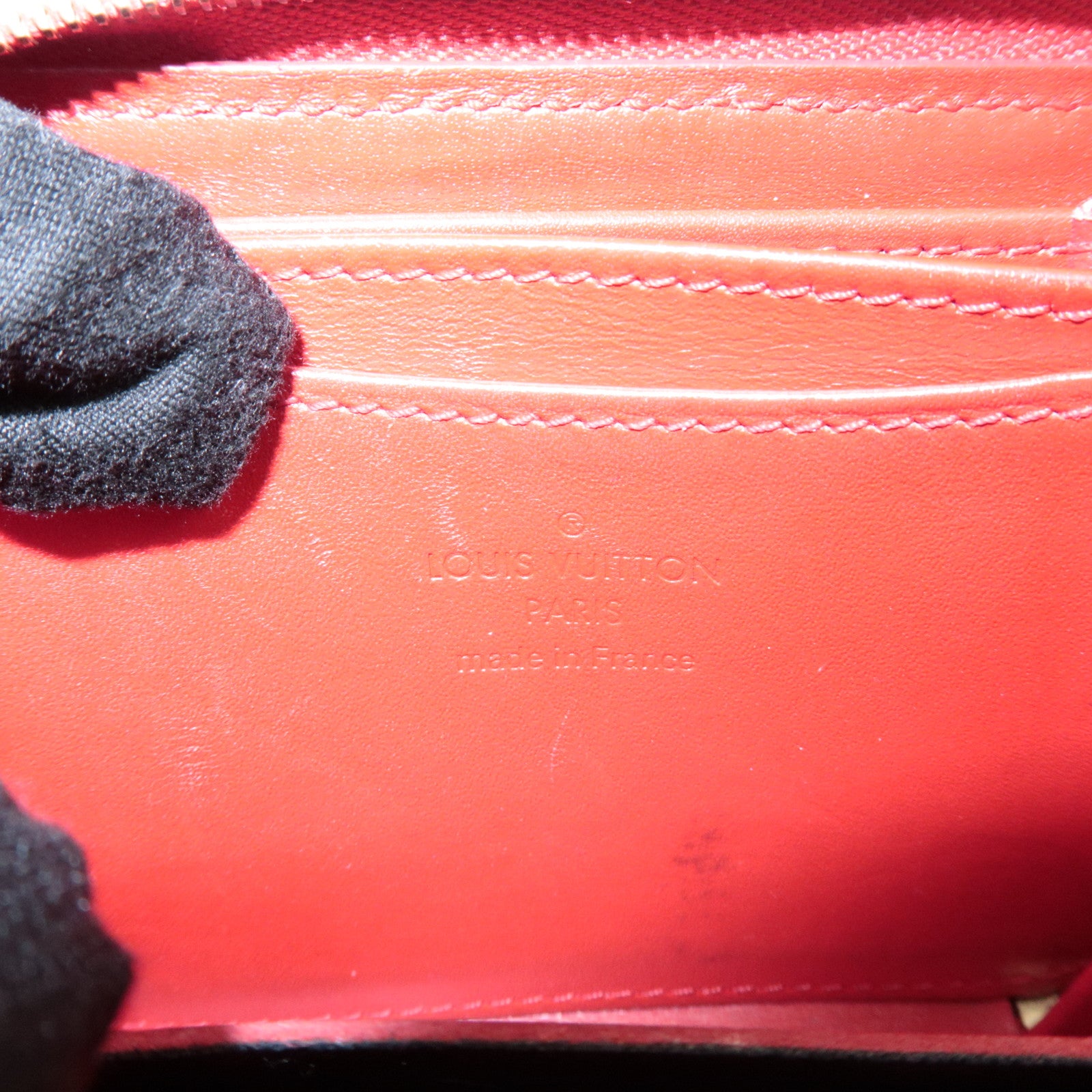 Louis Vuitton Monogram Vernis Zippy Coin Purse Cerise M90202 Used