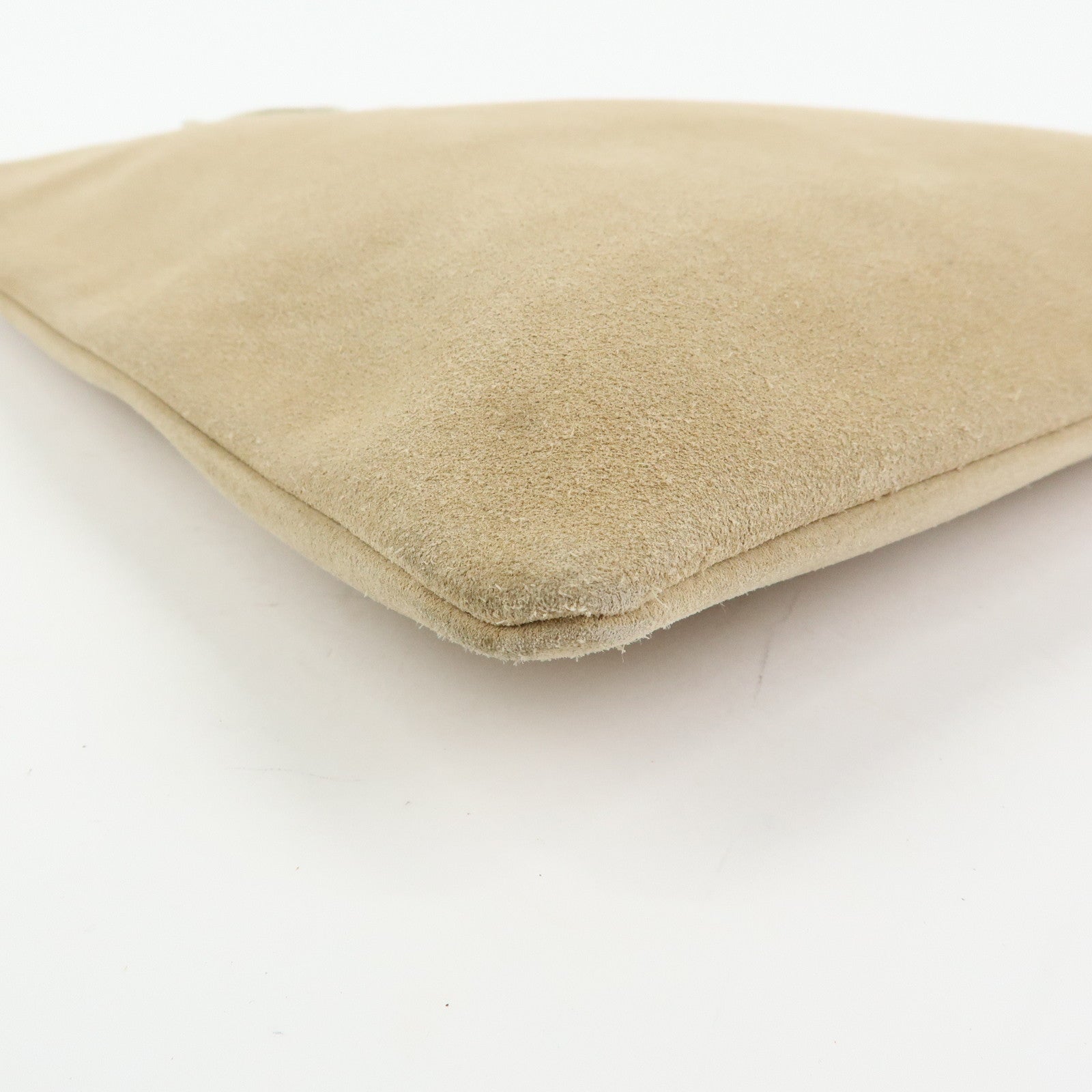 LOEWE Anagram Suede Leather Tote Bag Hand Bag Beige White