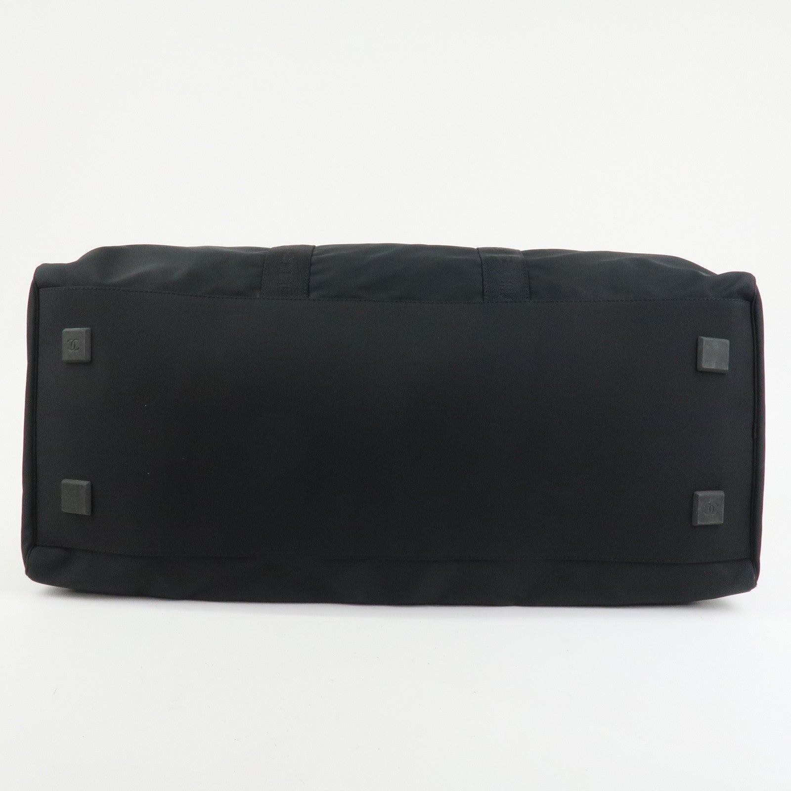 CHANEL Sport Line COCO Mark Nylon Boston Bag Shoulder Bag Black