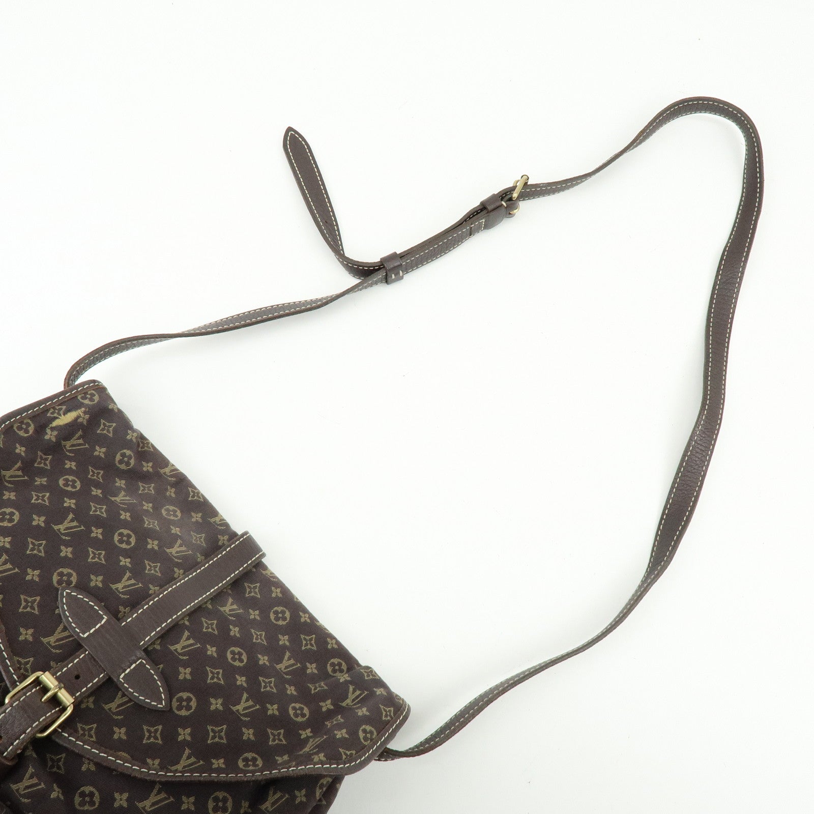 Louis Vuitton Monogram Mini Lin Saumur 30 Shoulder Bag Ebene M95227