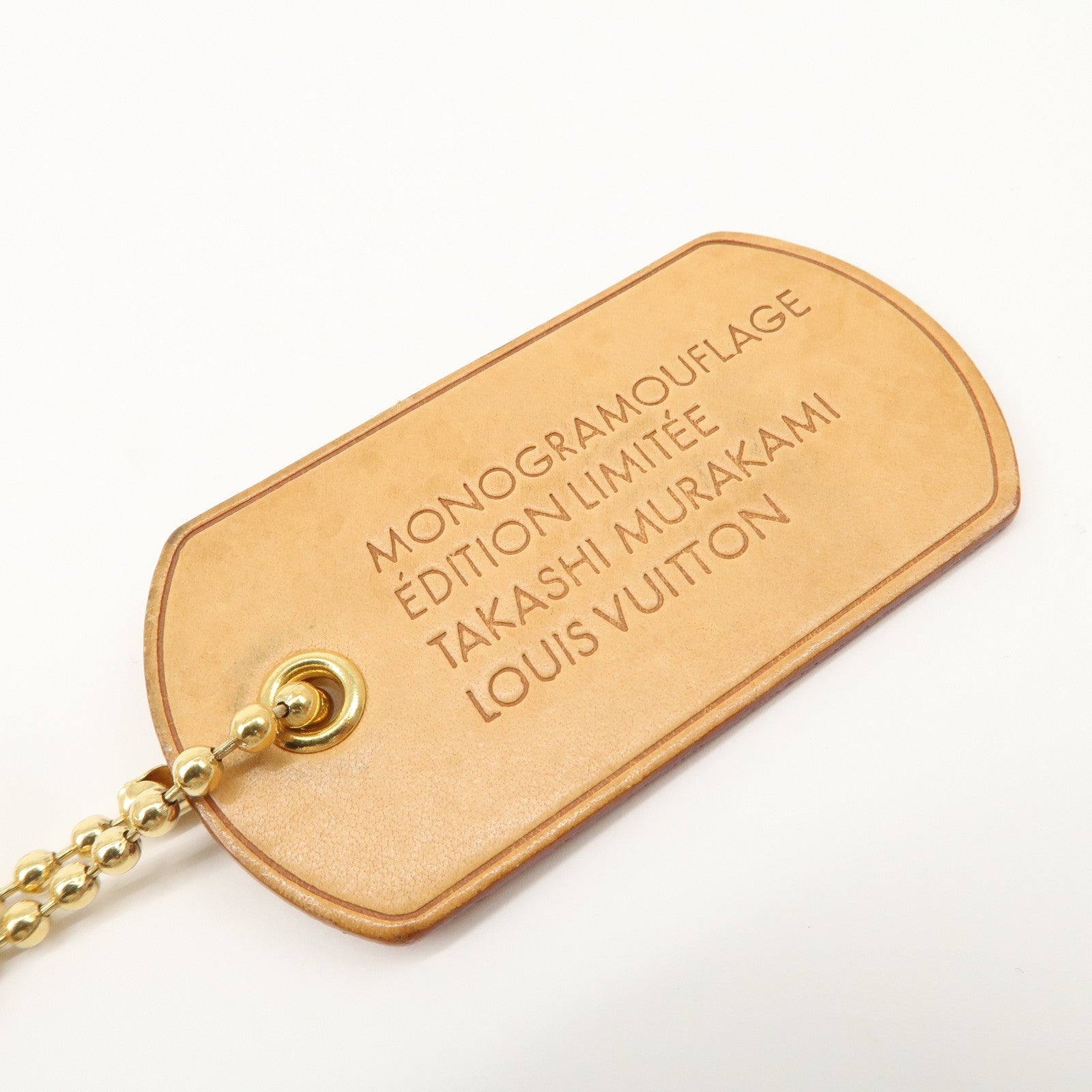 Louis Vuitton Bijoux Sac Monogram Flage Metal Resin Bag Charm Gold Rouge M65635 Used