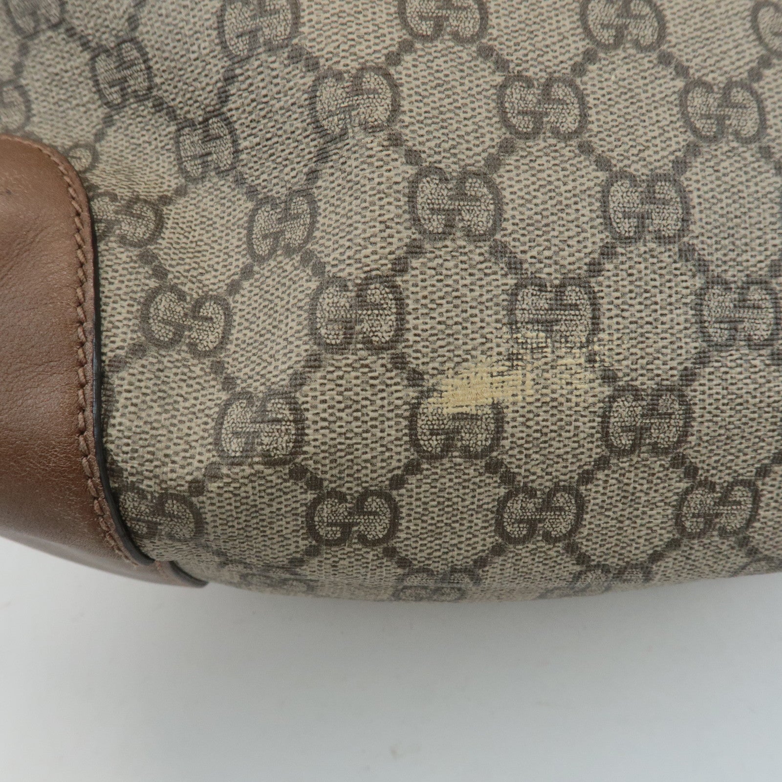 GUCCI GG Supreme Shoulder Bag Hand Bag Beige Brown 309618 Used