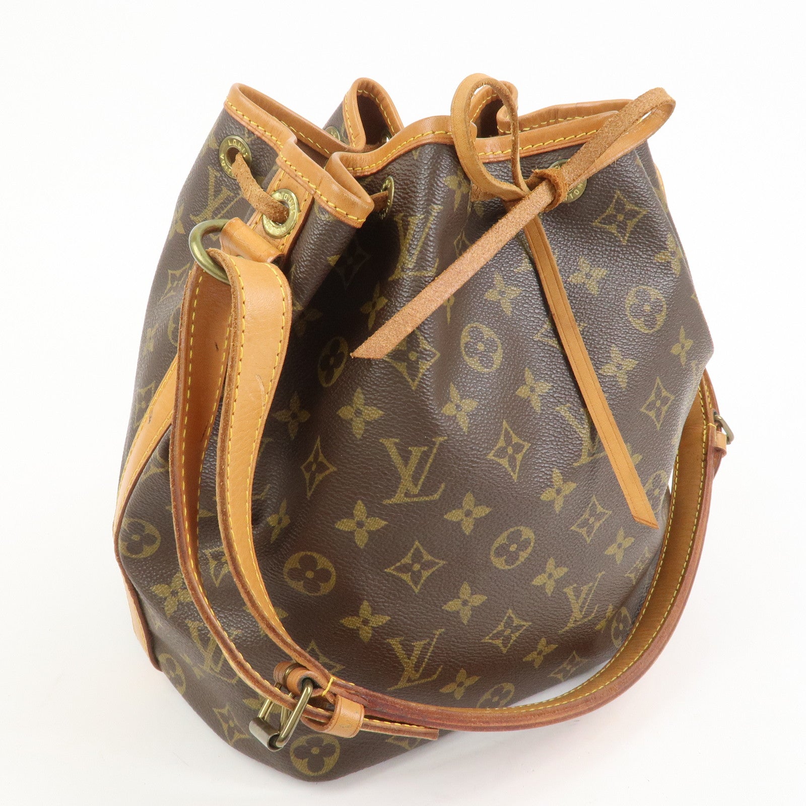 Louis Vuitton Monogram Petit Noe Shoulder Bag Brown M42226