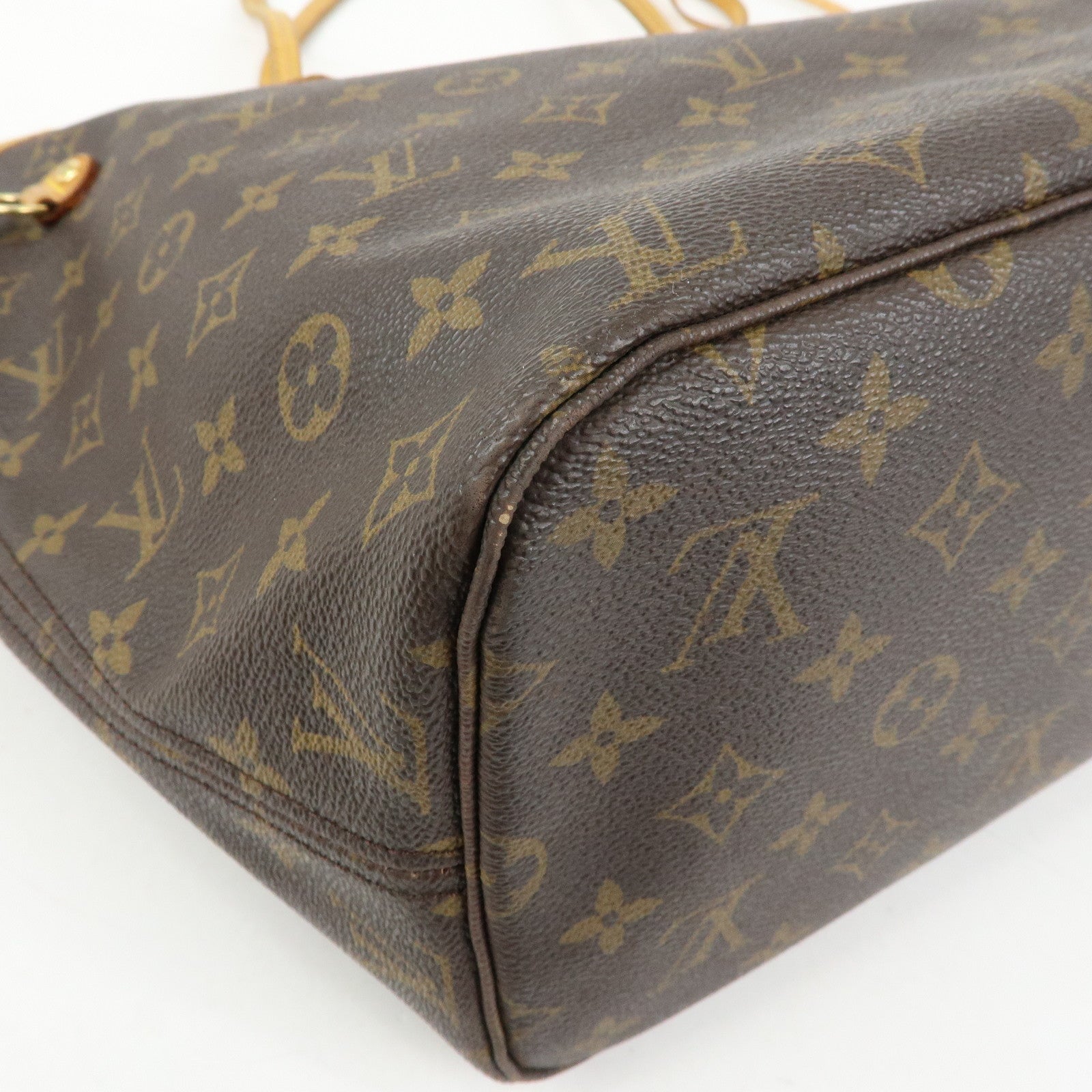 Louis Vuitton Monogram Neverfull MM Tote Shoulder Bag Brown M40156