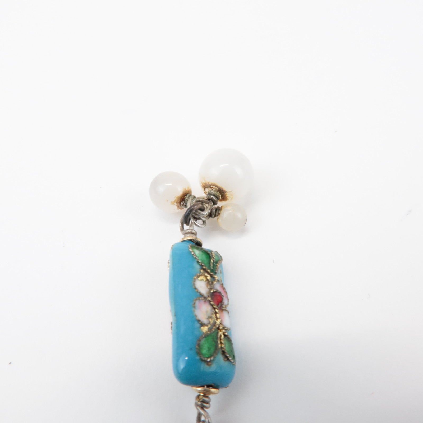 Christian Dior Metal Leather Butterfly Bag Charm Key Chain White