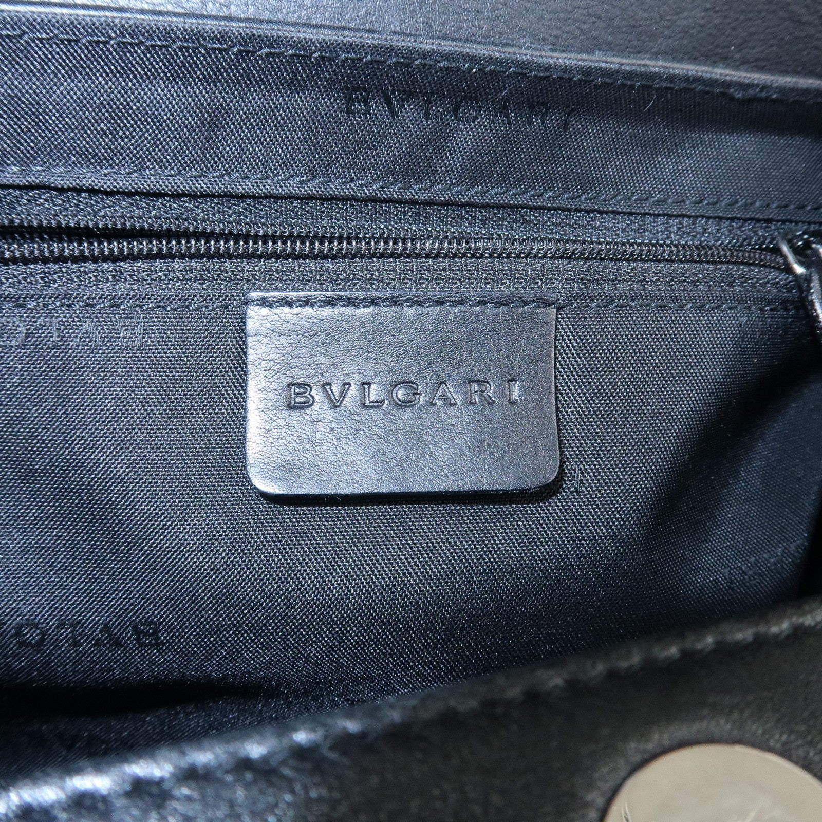 BVLGARI B-zero 1 Drum Leather Shoulder Bag Black