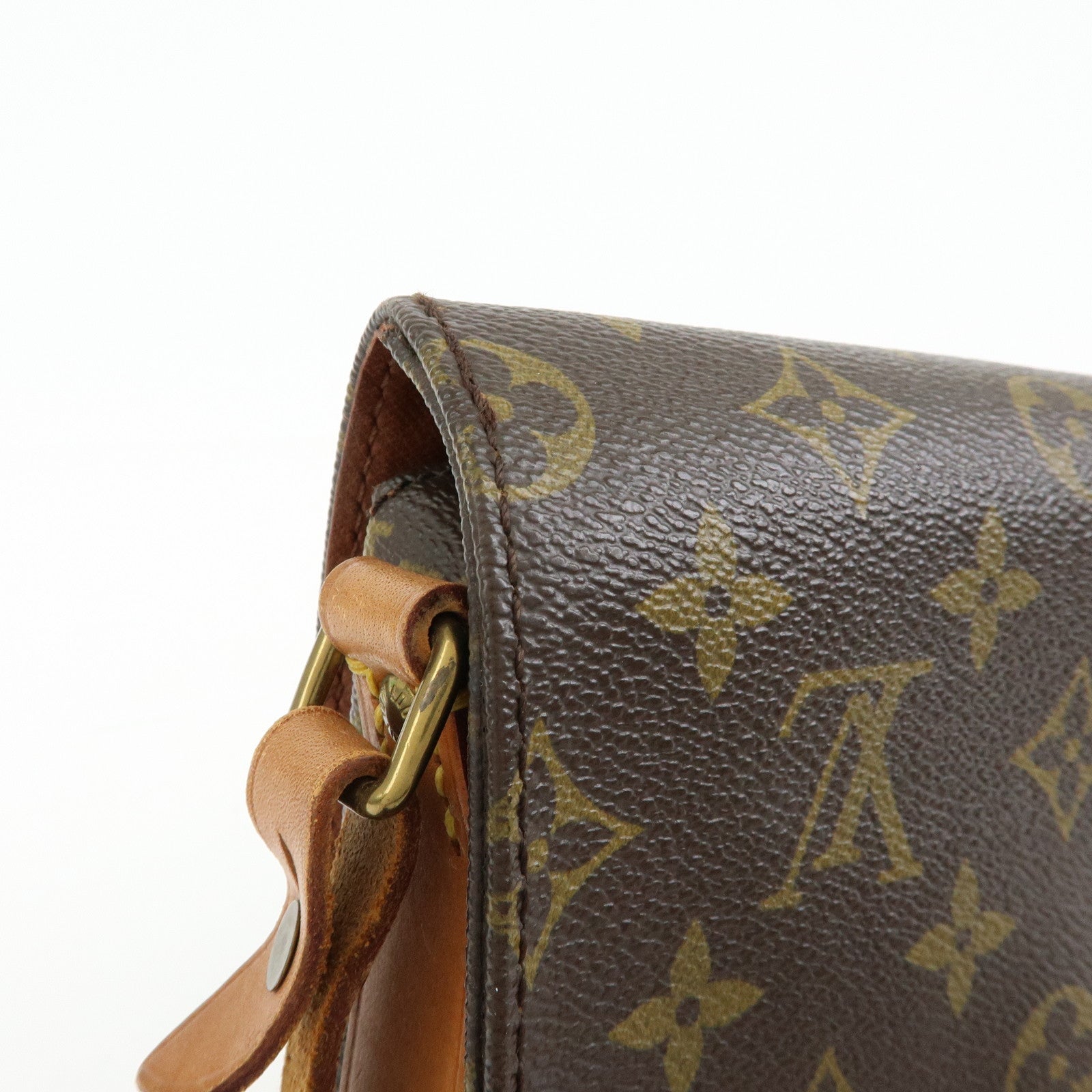 Louis Vuitton Monogram Mini Cartouchiere Shoulder Bag Brown M51254
