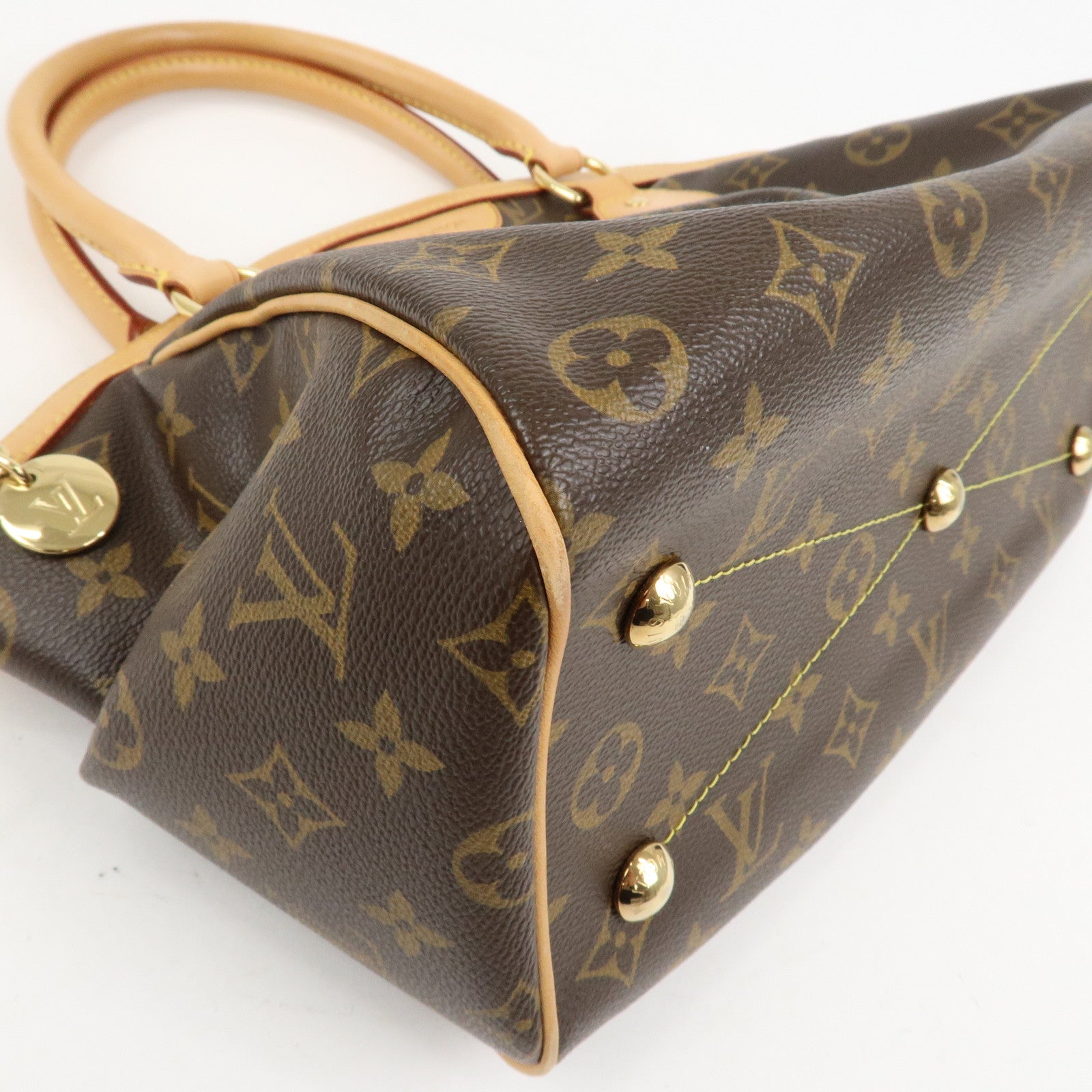 Louis Vuitton Monogram Tivoli PM Hand Bag Brown M40143