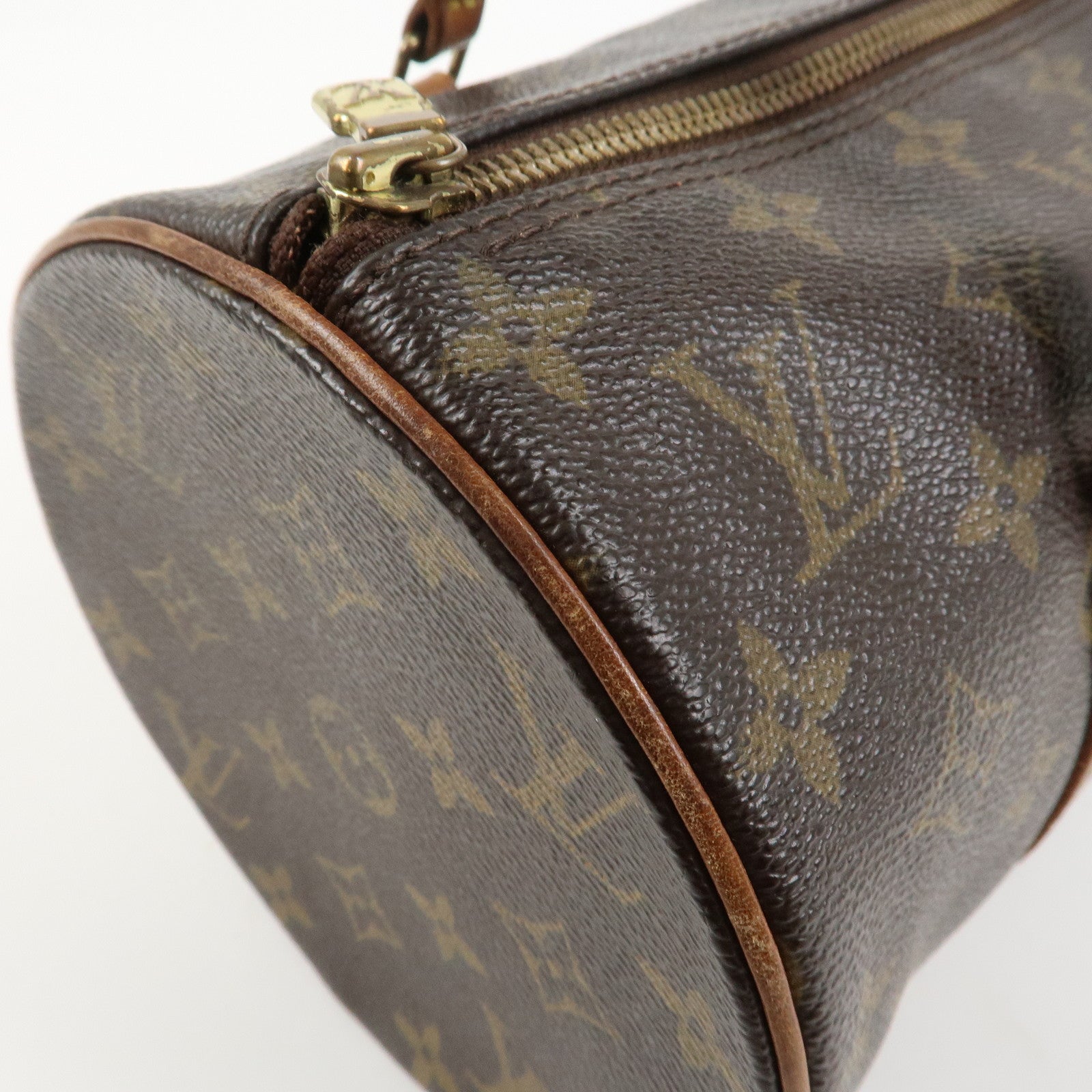 Louis Vuitton Monogram Papillon 30 Hand Bag Brown M51385