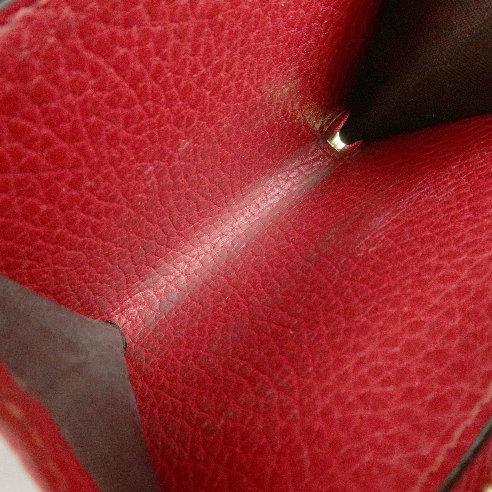 GUCCI GG Marmont Leather Mudium Compact Wallet Red 598587
