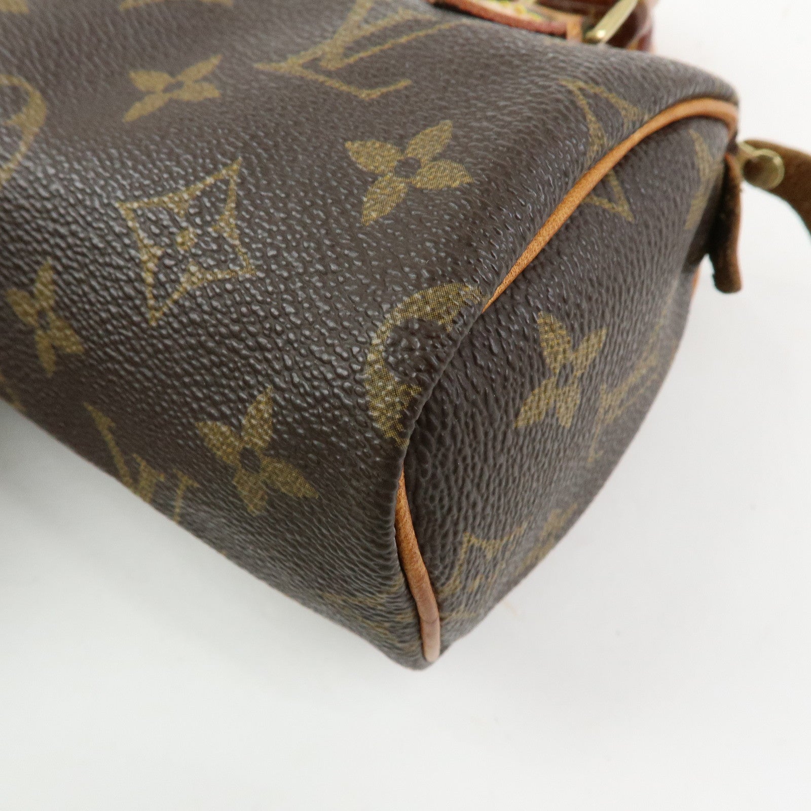 Louis Vuitton Monogram Mini Speedy Hand Bag Brown M41534